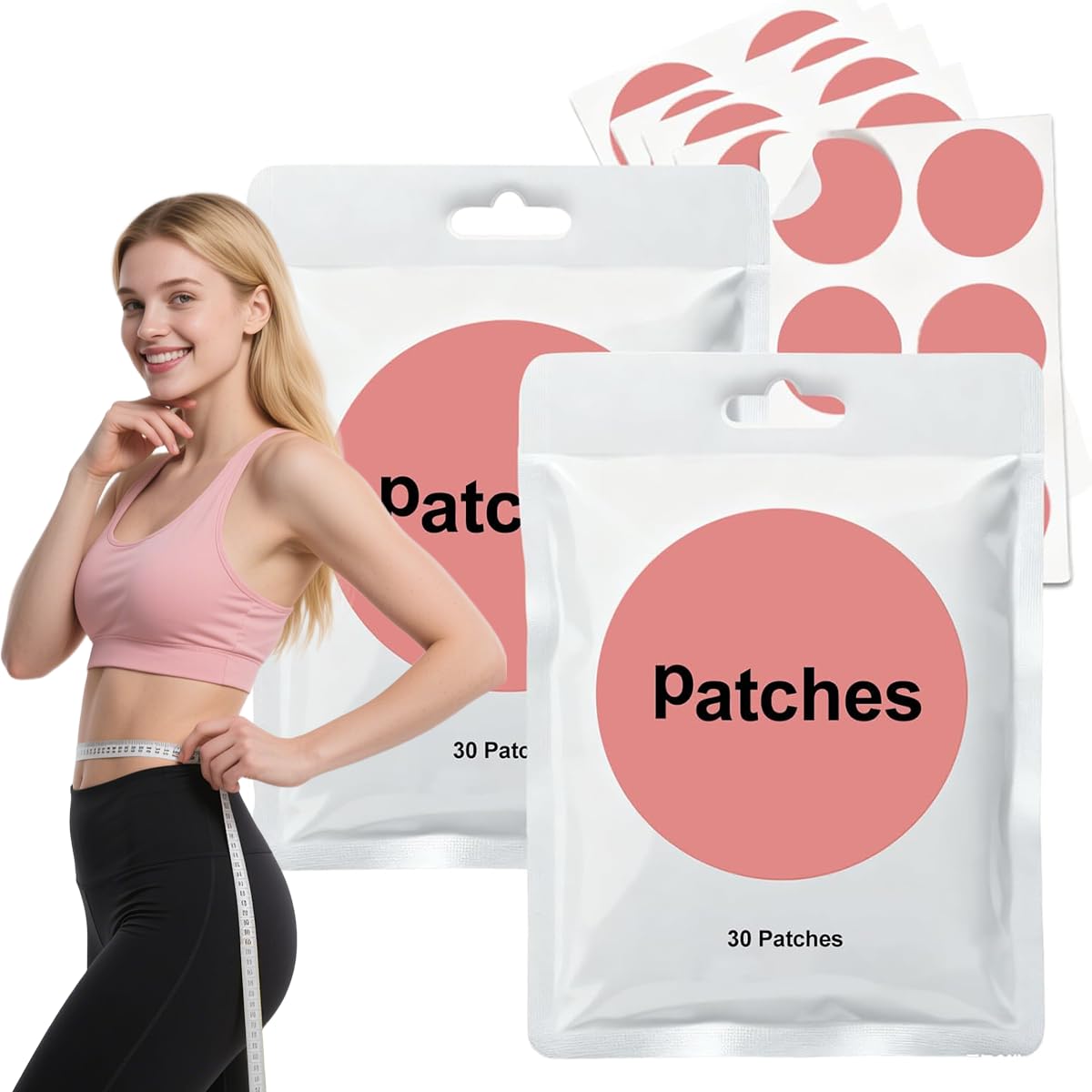 90/60 Pezzi Cerotti Velora Dimagranti Efficaci Metabalance Patch, Cerotti Dimagranti Naturali, Adatto a Tutti i Tipi di Pelle, Slimming Patch per Uomo e Donna (2 Pack)