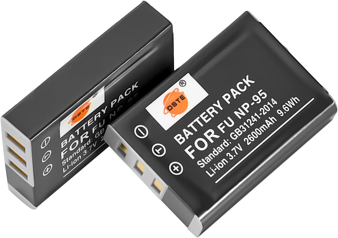 2pcs NP-95 Battery Compatible with Fujifilm Finepix F30 F31FD Real 3D W1 X30 X70 X100T X100 X100LE X100S X-S1 and for Ricoh DB-90 GXR Mount A12 P10 Camera