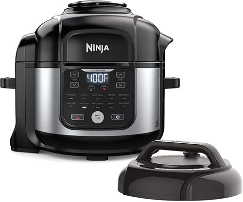 Miniatura 1 de Ninja Foodi - Olla a presión profesional 11 en 1 de 6.5 cuartos de galón, freidora de aire, vapor, cocina lenta con plato de 4.6 cuartos de galón,