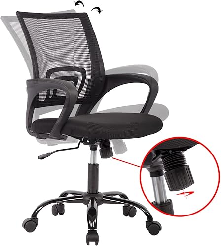 Miniatura 2 de Silla de oficina ergonómica de malla con respaldo medio, 3 unidades