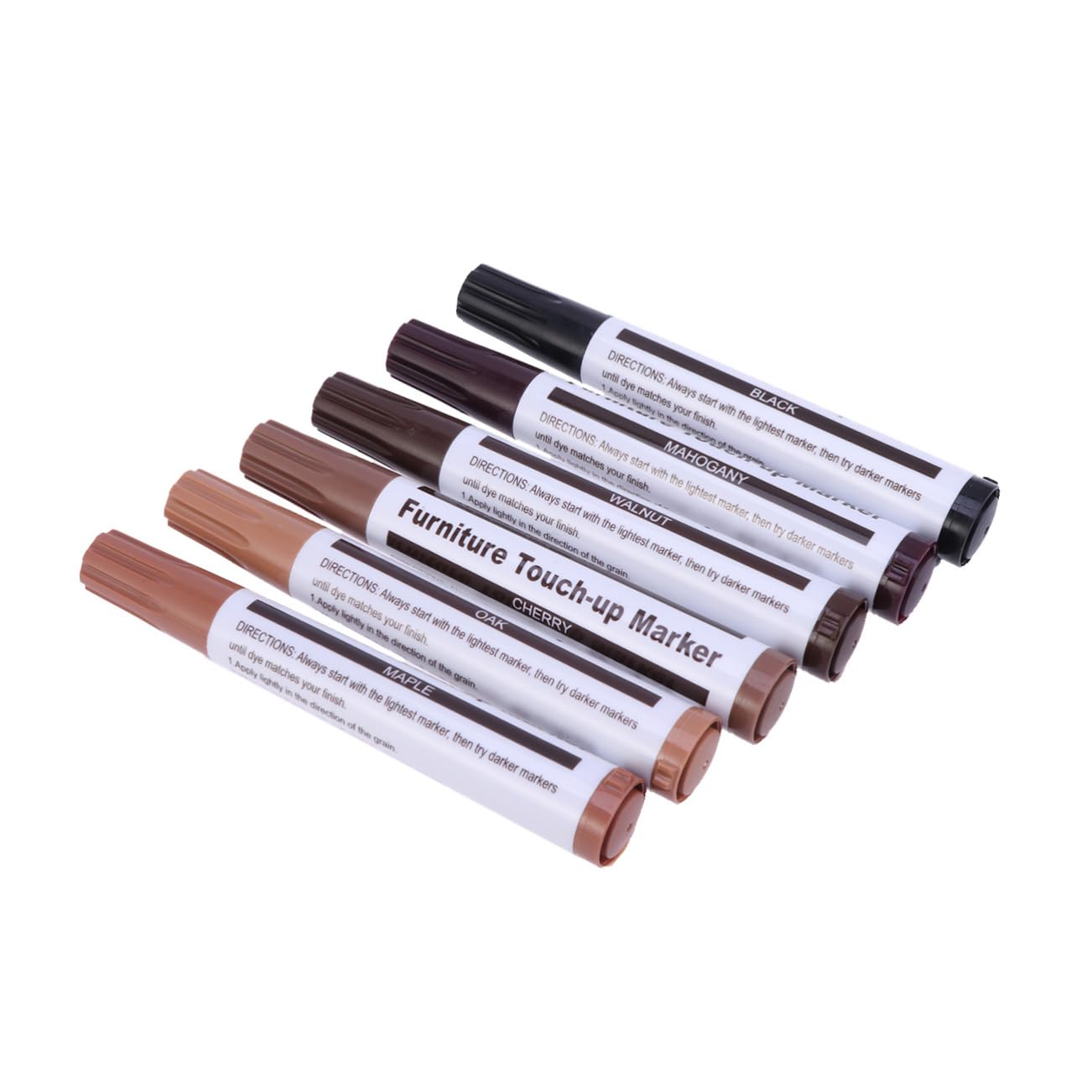 FOMIYES 6-Pack Furniture Paint Marker Brown Furniture Markers for Touch-up Repair
