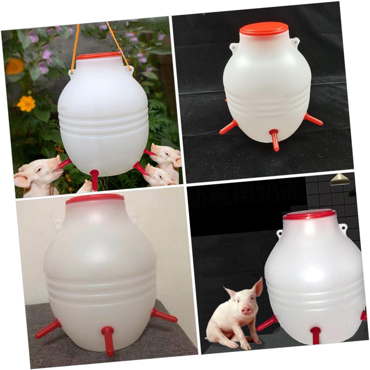 Toyvian Lamb Feeder Bucket with Nipples for Automatic Feeding Large Capacity Milk Feed Pot for Lambs Goats and Poultry Easy to Use Animal Feeding Solution