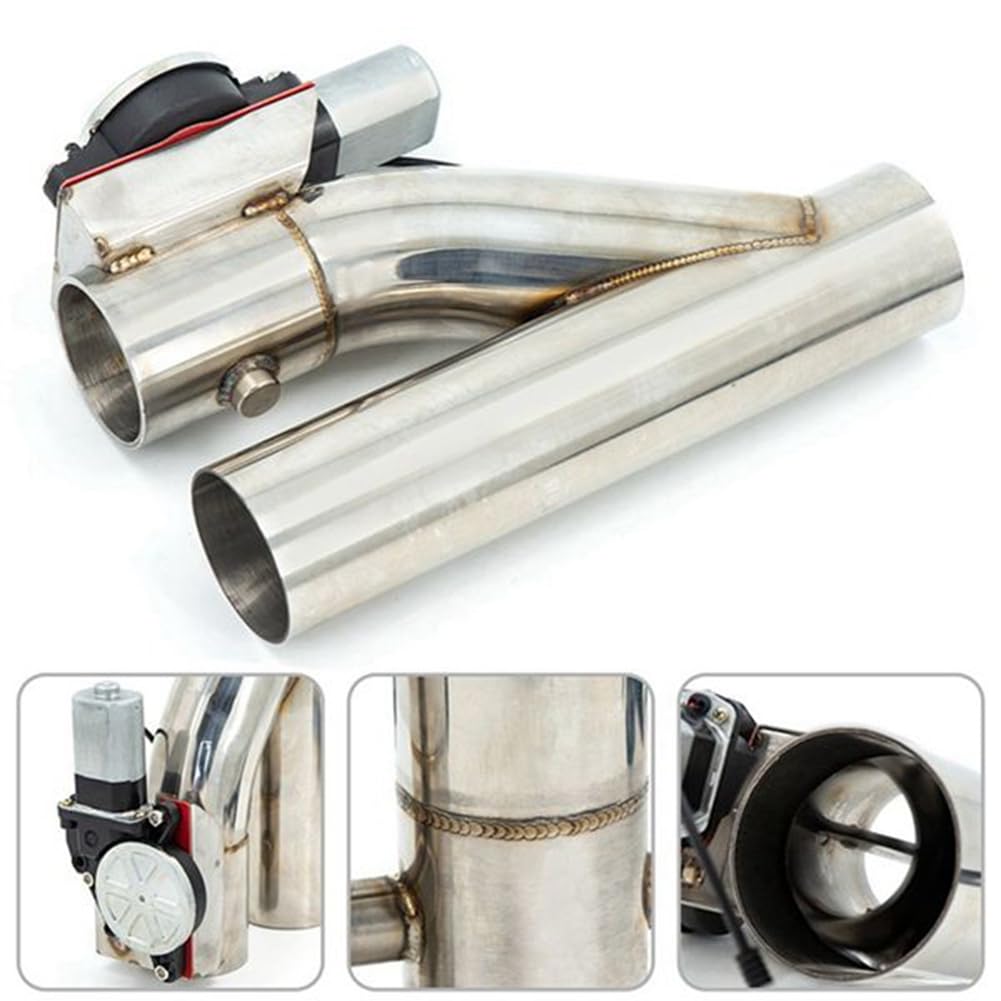 de Válvula de de Escape Eléctrico de Doble Válvula Universal de 2,5 Pulgadas Kit de Silenciador de Escape en y con Control Remoto Inalámbrico