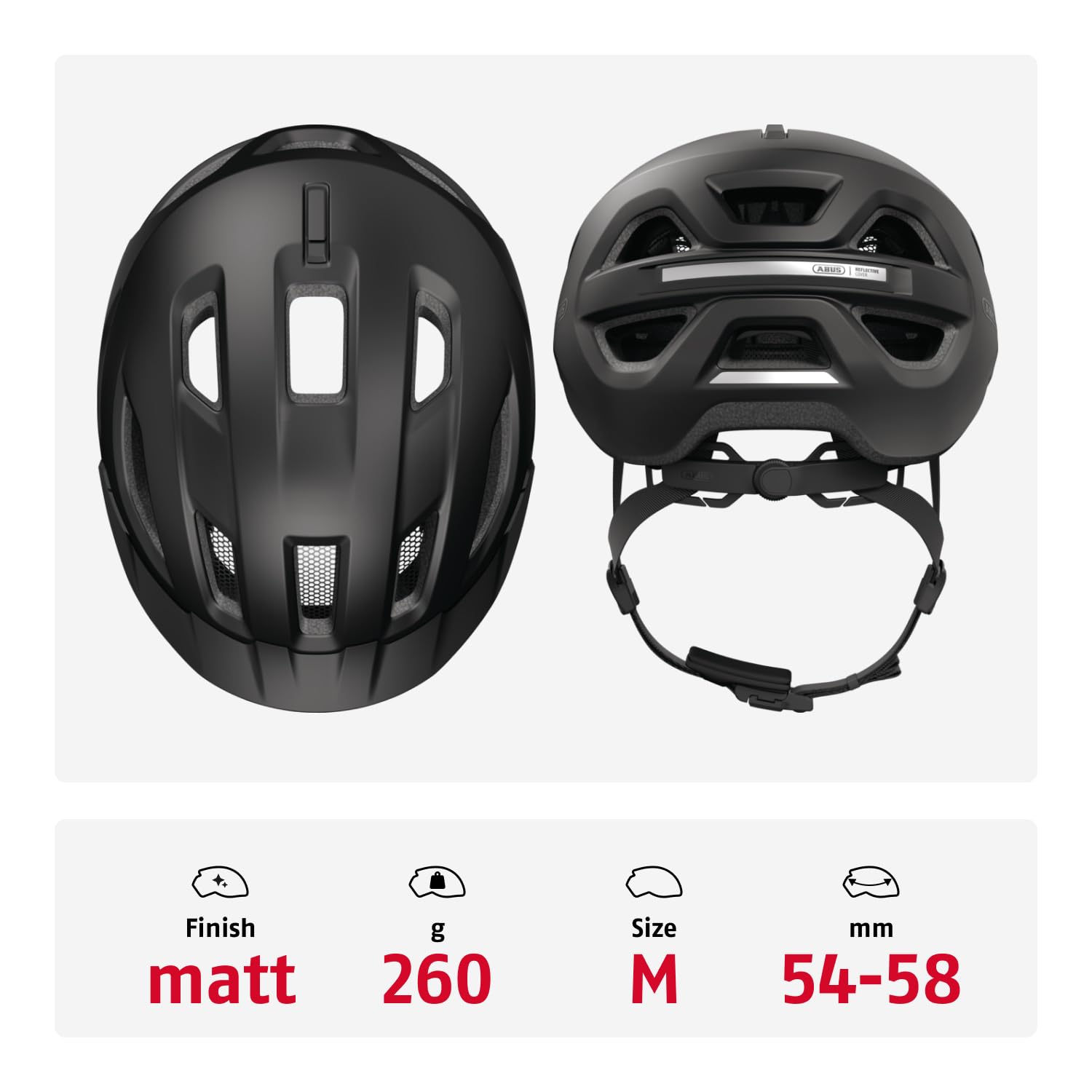 ABUS Stadthelm Urban-I 4.0 LR Casque de vélo avec Ouverture Tresse, visière, Fermeture magnétique – Light Ready pour éclairage arrière – pour Adolescents, Femmes et Hommes