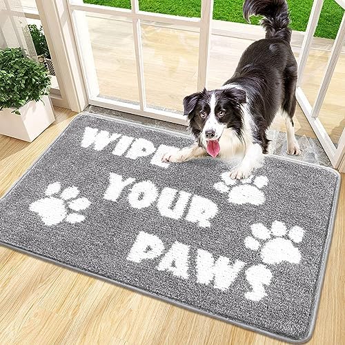 Vaukki Entryway Rug, Non Slip Absorbent Mud Trapper Mats, LowProfile