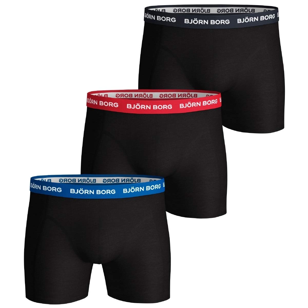 Bjorn Borg Mens Noos Contrast Solids 3 Pack Boxers