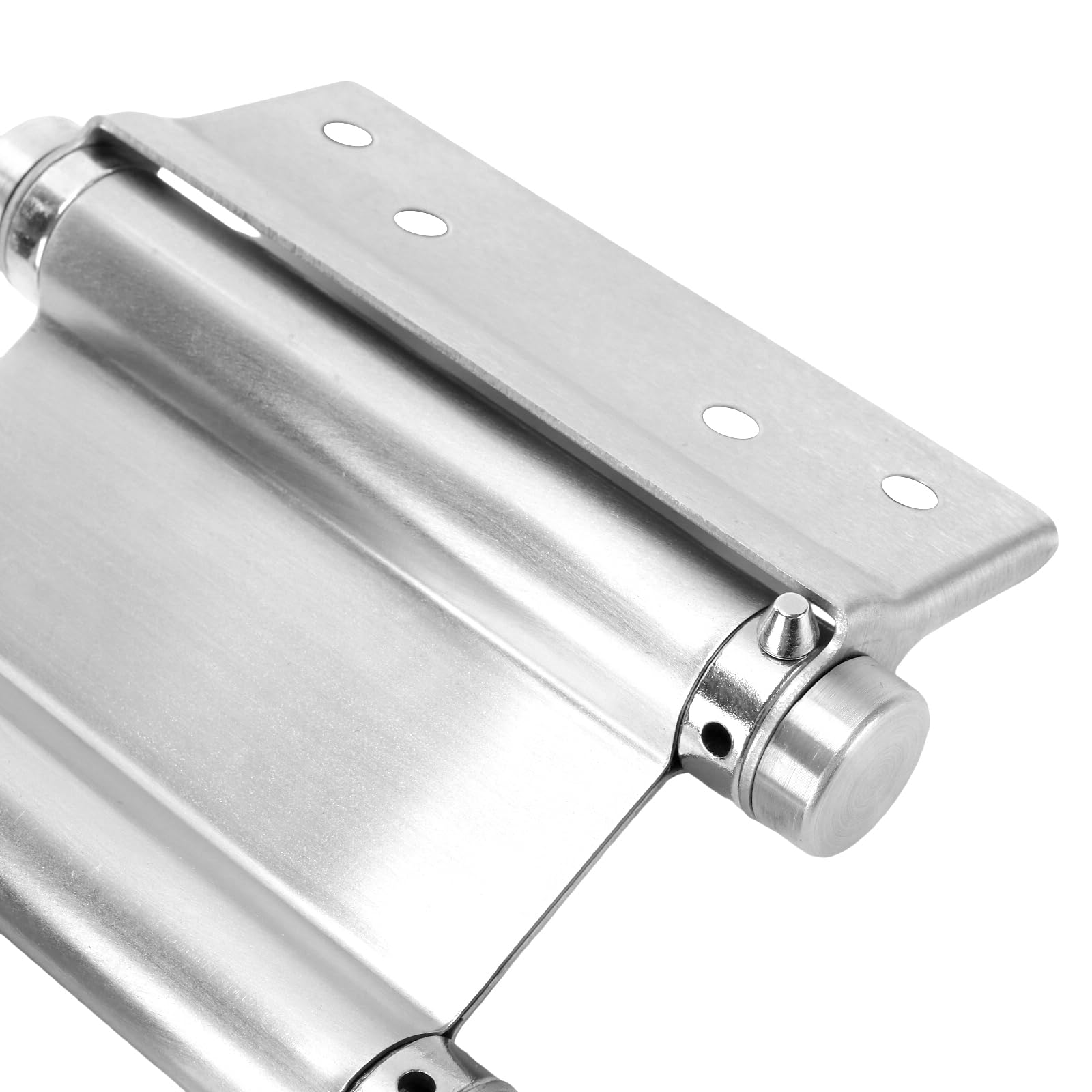 4 Pezzi Cerniere Doppia Azione 10 cm in Acciaio Inox 201, con 64 Viti e Barra, per Porte Armadi e Mobili in Legno