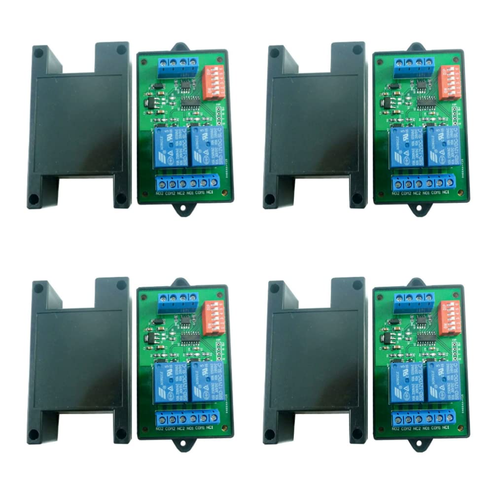 DC 5V 2 Channel RS485 Relay Board UART Serial Port Switch Module Modbus at Command Control for PLC Smart Home automated Industry (with Shell, 4)