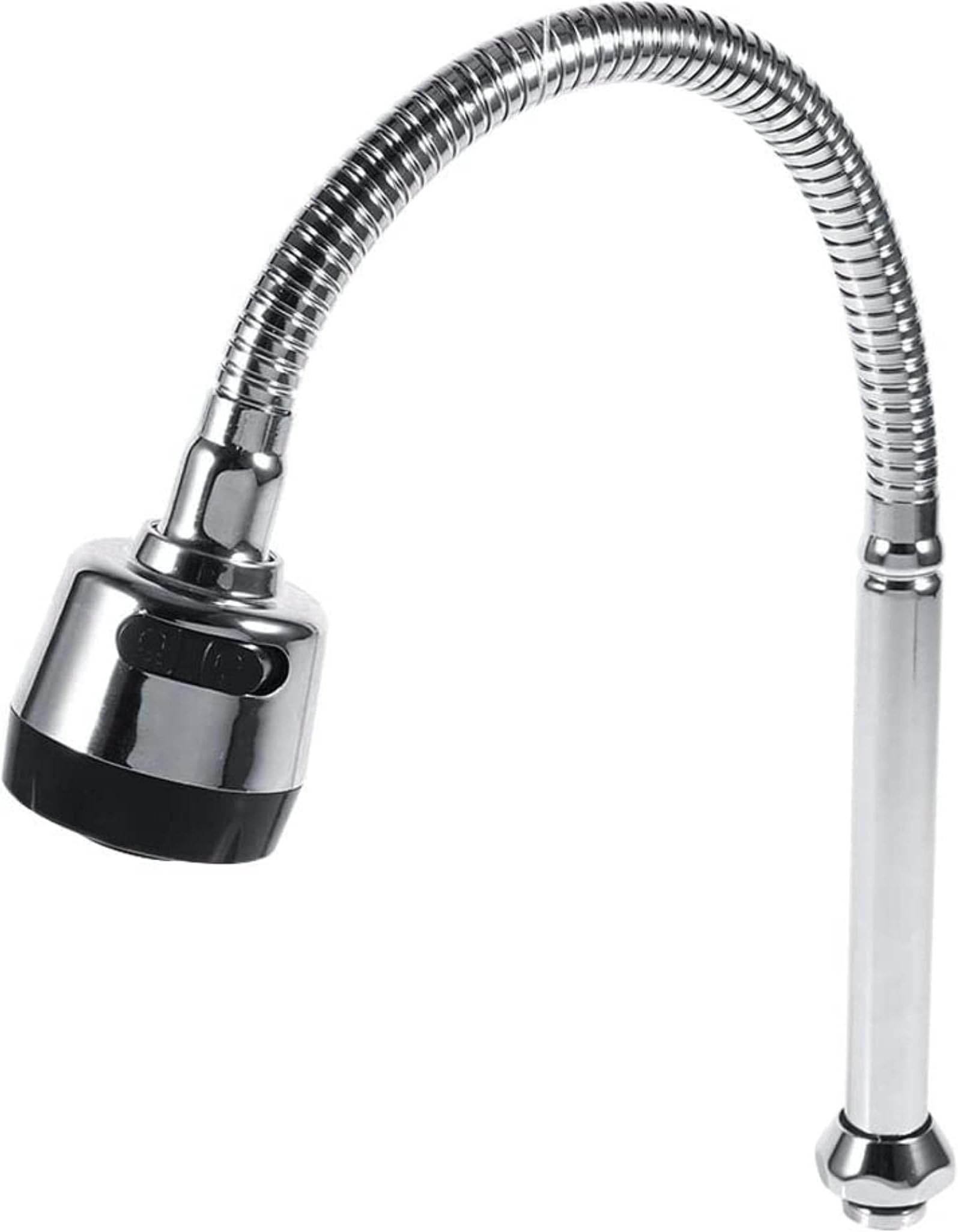304 Stainless Steel 360 Degree Swivel Spout Kitchen Sink Faucet Pipe Fittings Adjustable Temperature Single Handle Connection