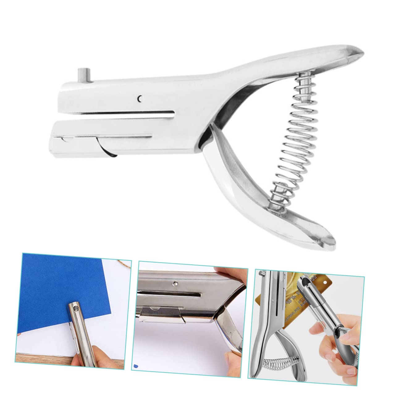 Punzonatrice Heavy Duty per Carta con Slot Raccolta Forniture Ufficio e Fai da Te Profondità Design Stabile e Pratico per Biglietti da Visita e Foto