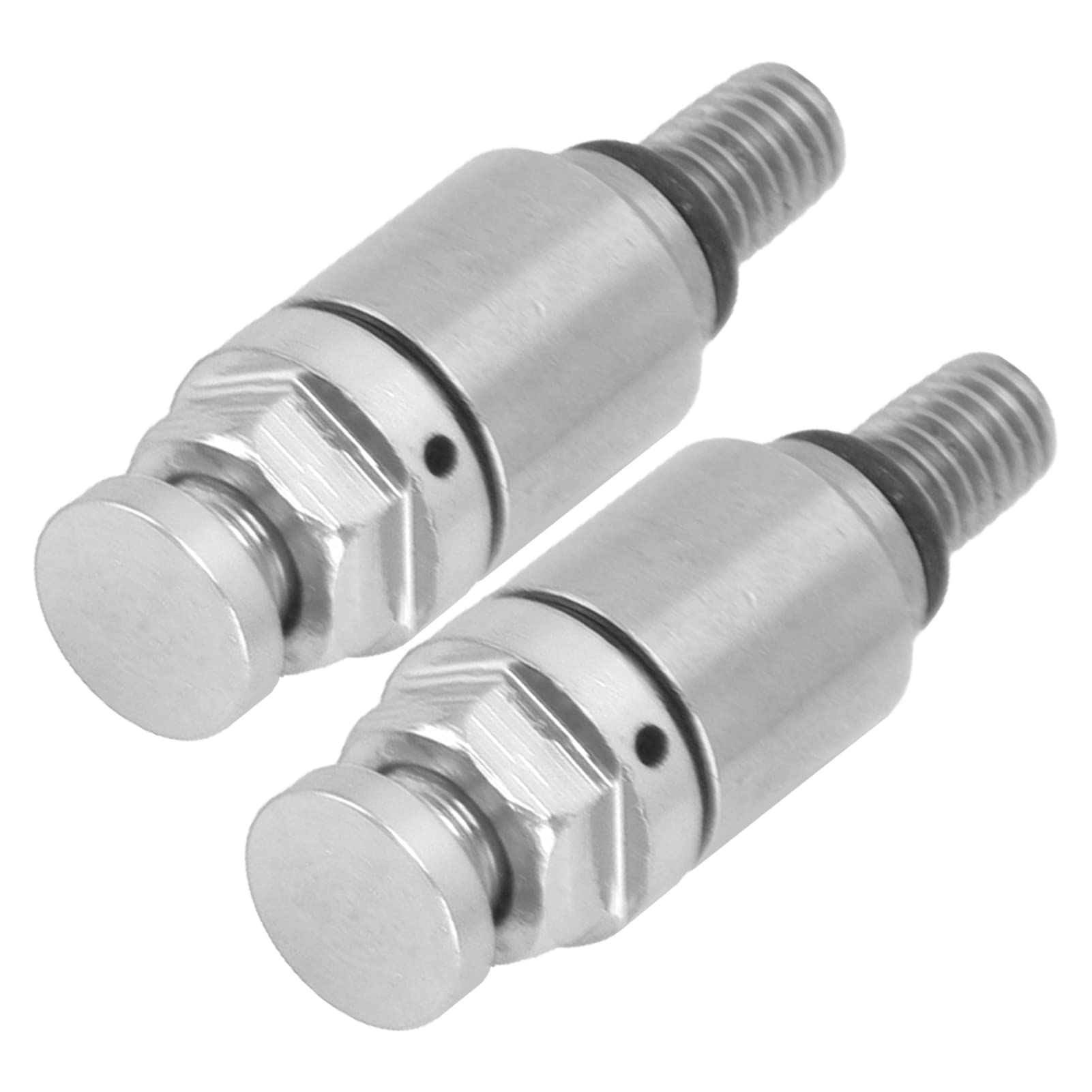 Valvola di Sfiato Forcella Acciaio Inossidabile Valvola di Sfiato Forcella di Facile Installazione Lega di Alluminio M5x0.8 Durevole per Moto (D'argento)