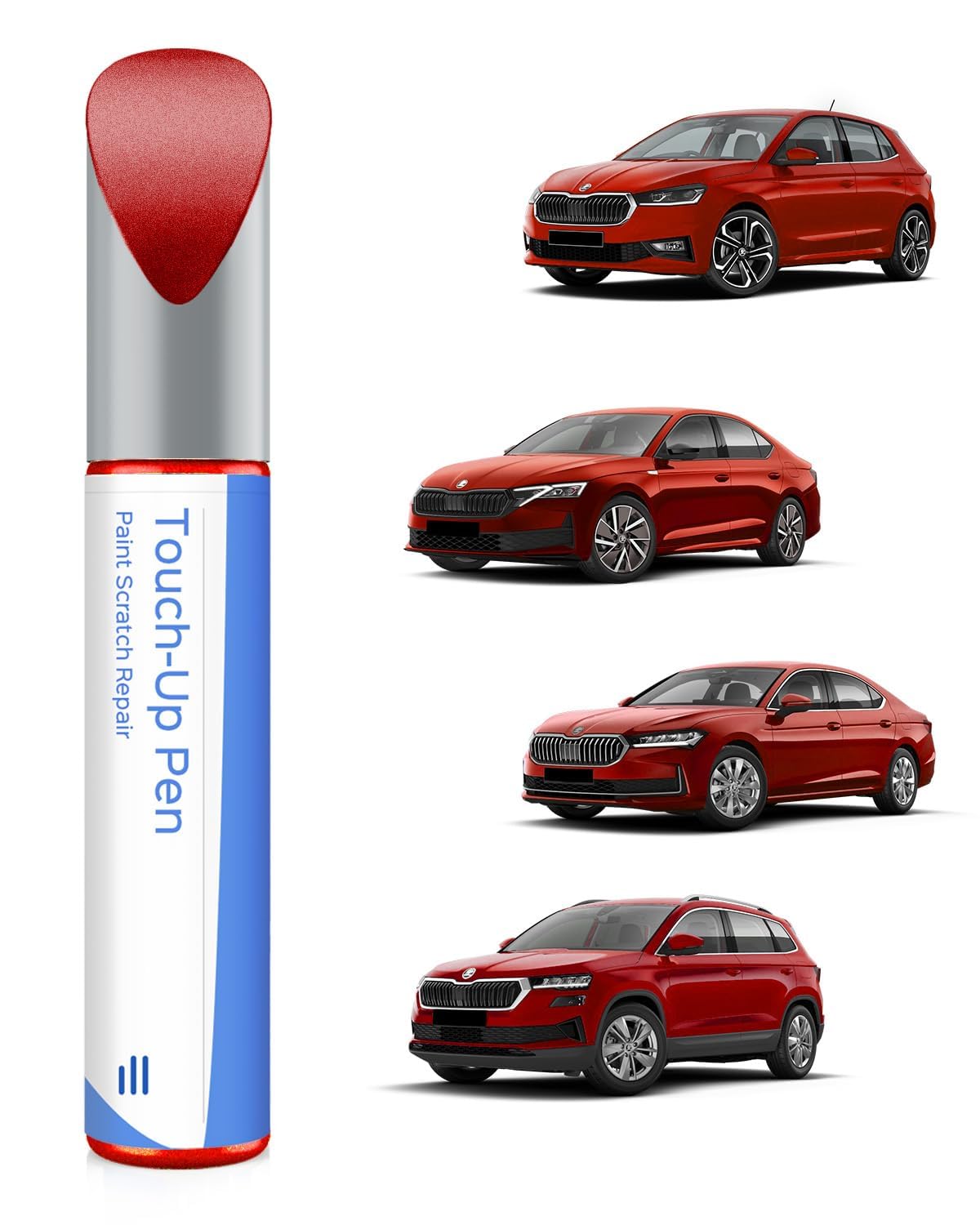 TRISTARcolor Peinture Voiture Crayon De Retouche Peinture Pour Skoda 8T8T Corrida Red/Rouge Corrida Peinture De Base Vernis Clair 50 Ml Chacun