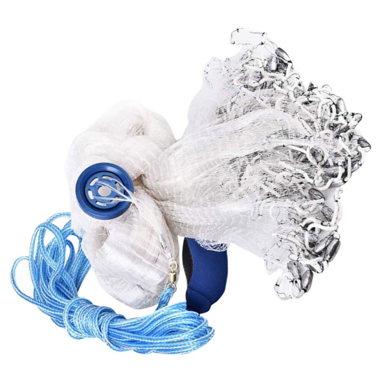 Happyyami Retino per Pesca in Plastico e Acciaio Inossidabile Corda, Rete da Lancio Affidabile che Previene la Fuga dei Pesci per Attività All'aperto e Pesca