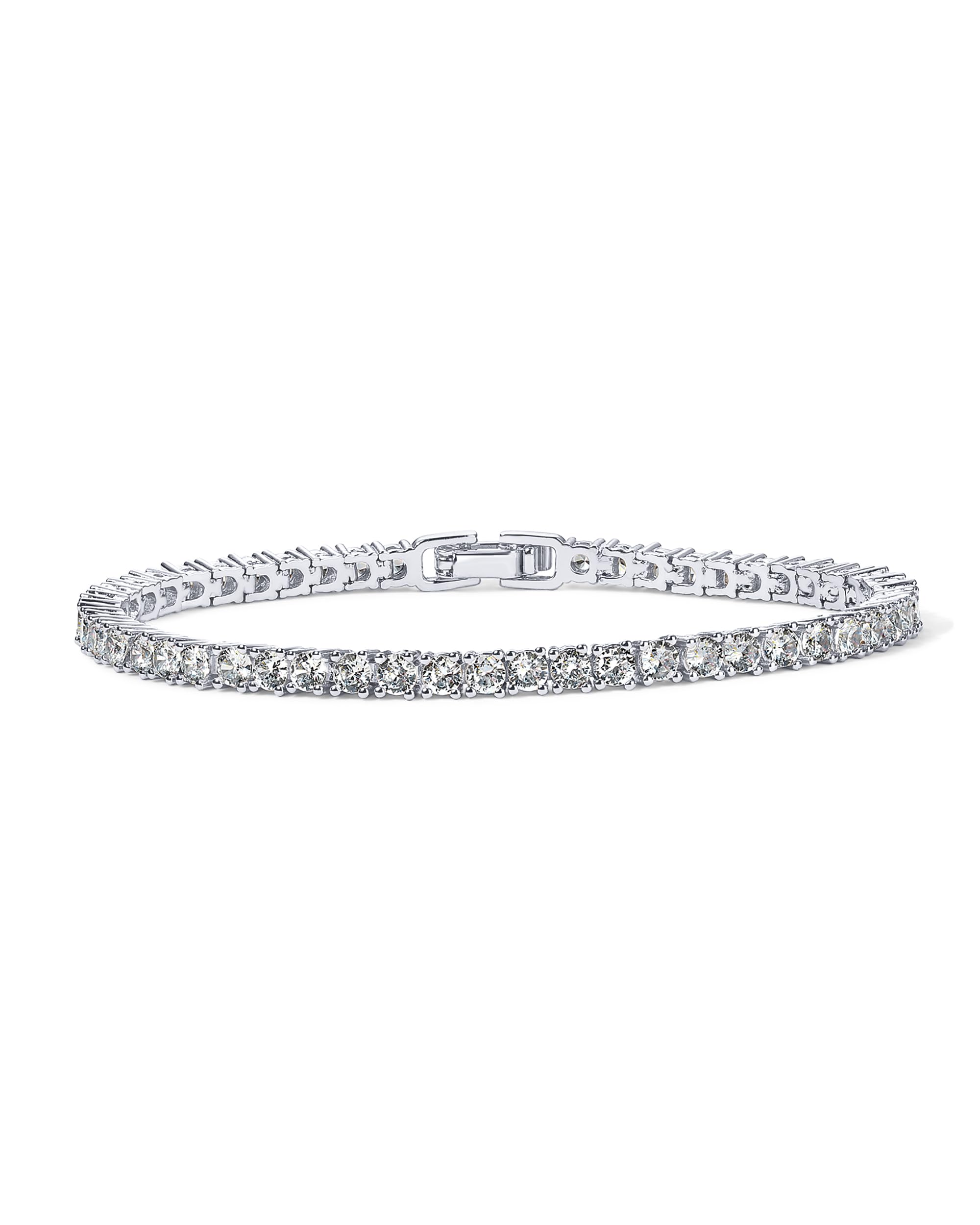 PAVOI 14K Gold Plated 3mm Cubic Zirconia Classic Tennis Bracelet | Gold Bracelets for Women