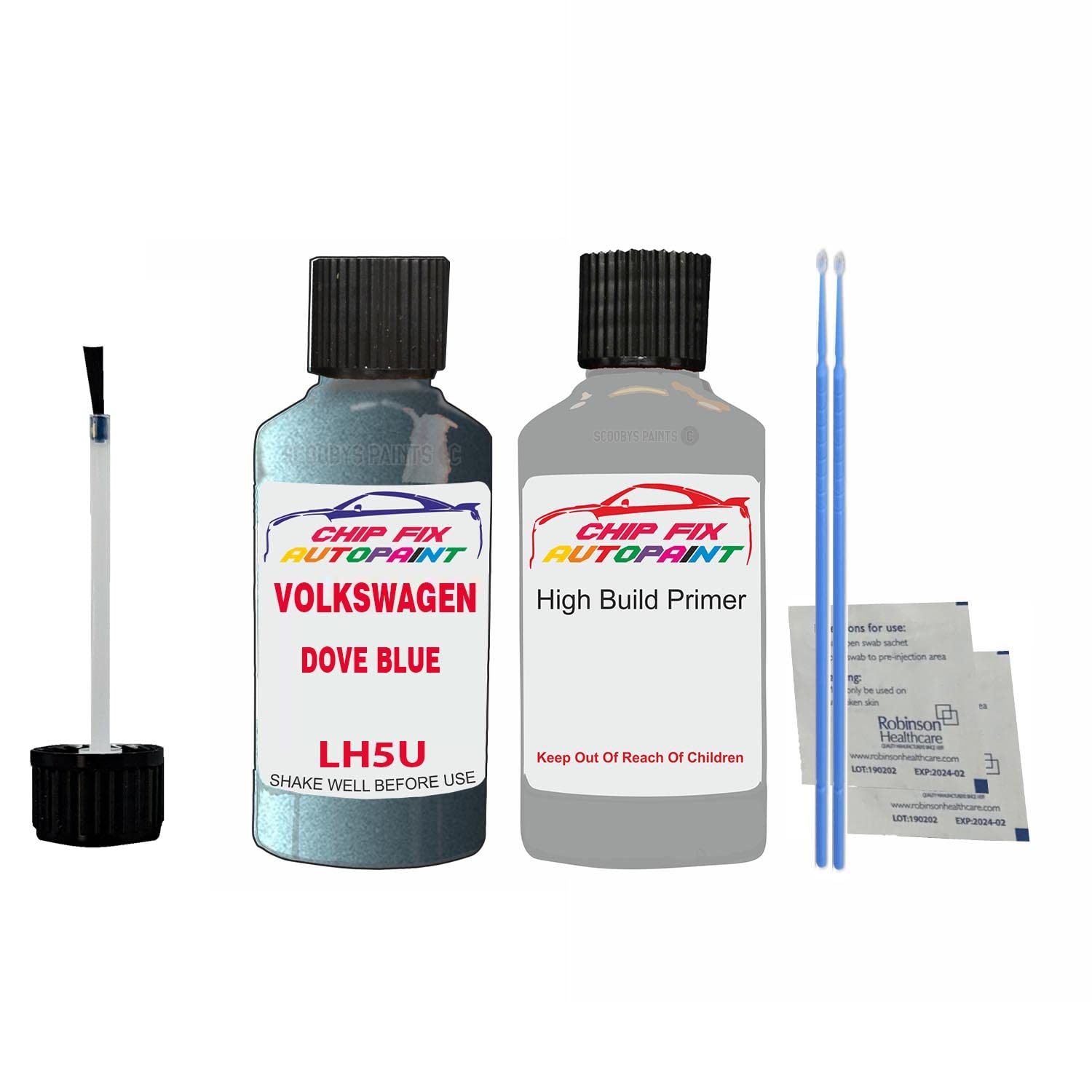 Scoobys Paints Back In The Mix Dove Blue Lh5u Compatible With Volkswagen Transporter Van Car Touch Up Paint