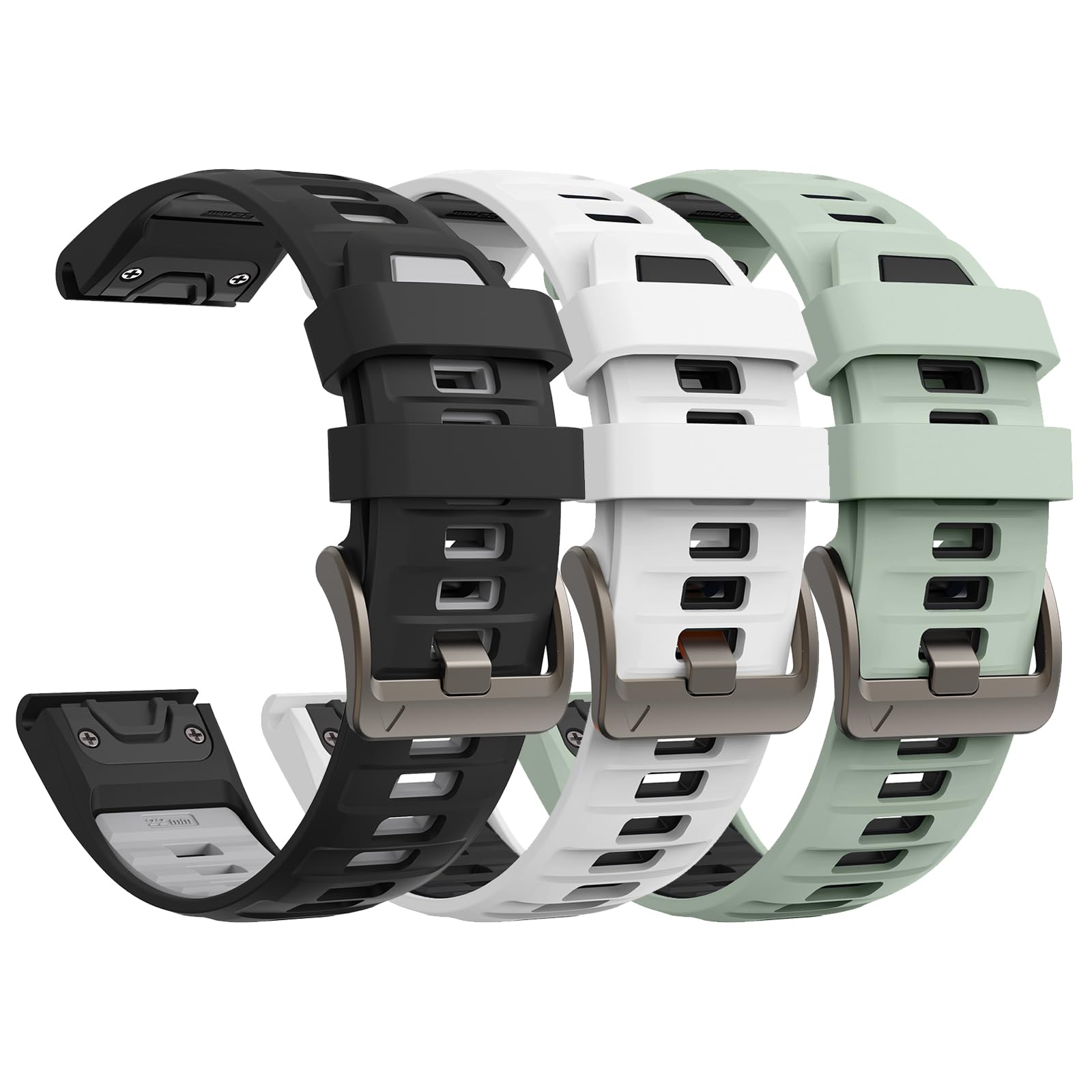 Gheper Band Compatible with Compatible with Garmin Fenix 8 51MM / Enduro 3/ Fenix 5X/6X/7X/PRO Smartwatch Accessory Band Soft Silicone Wristband Strap