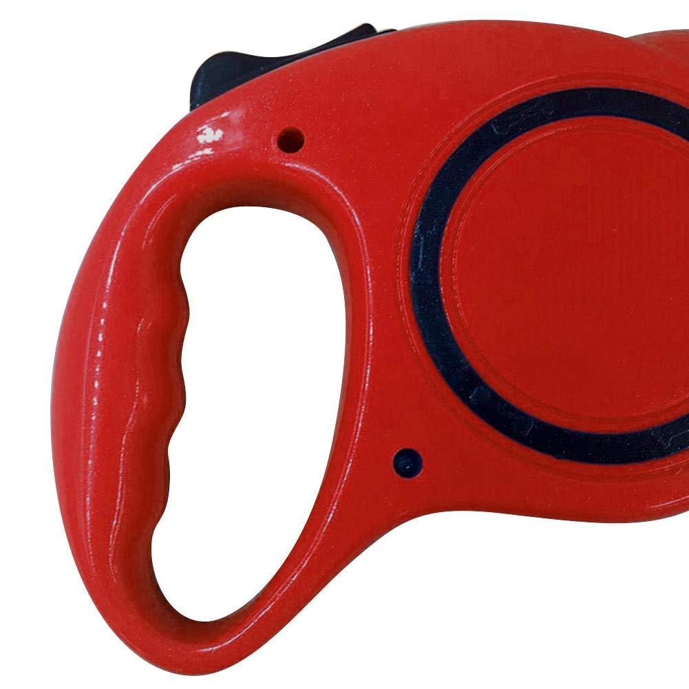 Cuerda de tracción para Mascotas retráctil automática de 3 m, Correa Extensible para Caminar, roja, cómoda y respetuosa con el Medio Ambiente