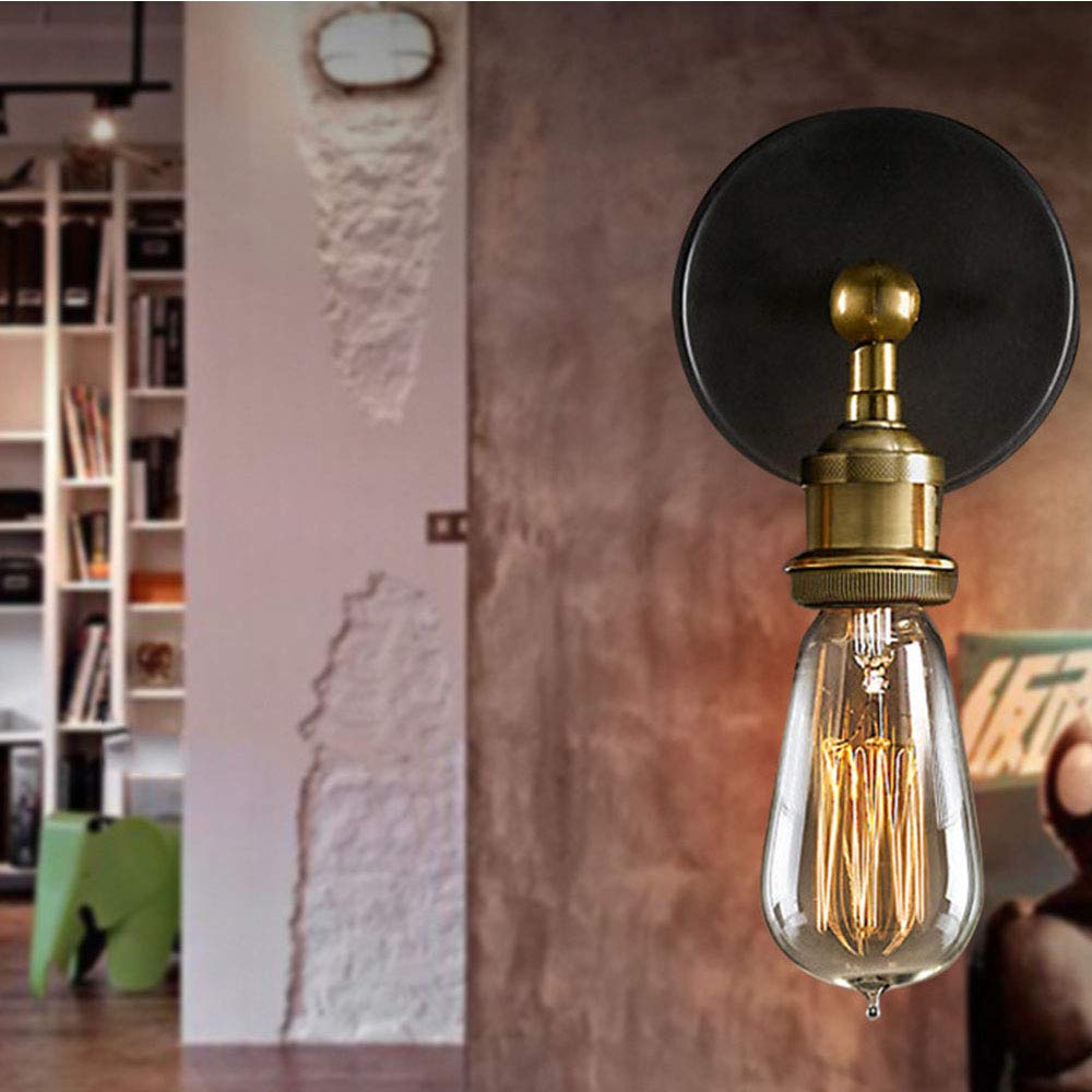 2Pcs Retrò Industriale Stile Lampada Da Parete E27 Metallo Per Illuminazione Soggiorno Camera Da Letto Applique Da Parete 54264684