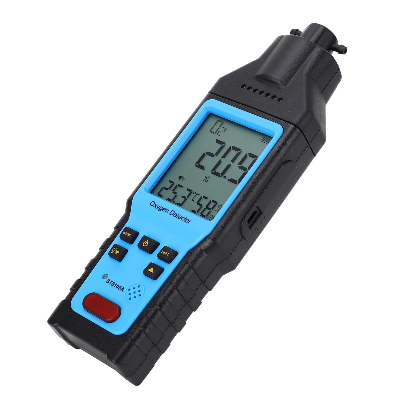 Detector de oxígeno Medidor Monitor Portátil Medición de concentración de oxígeno para Uso Industrial doméstico Material ABS con batería Recargable