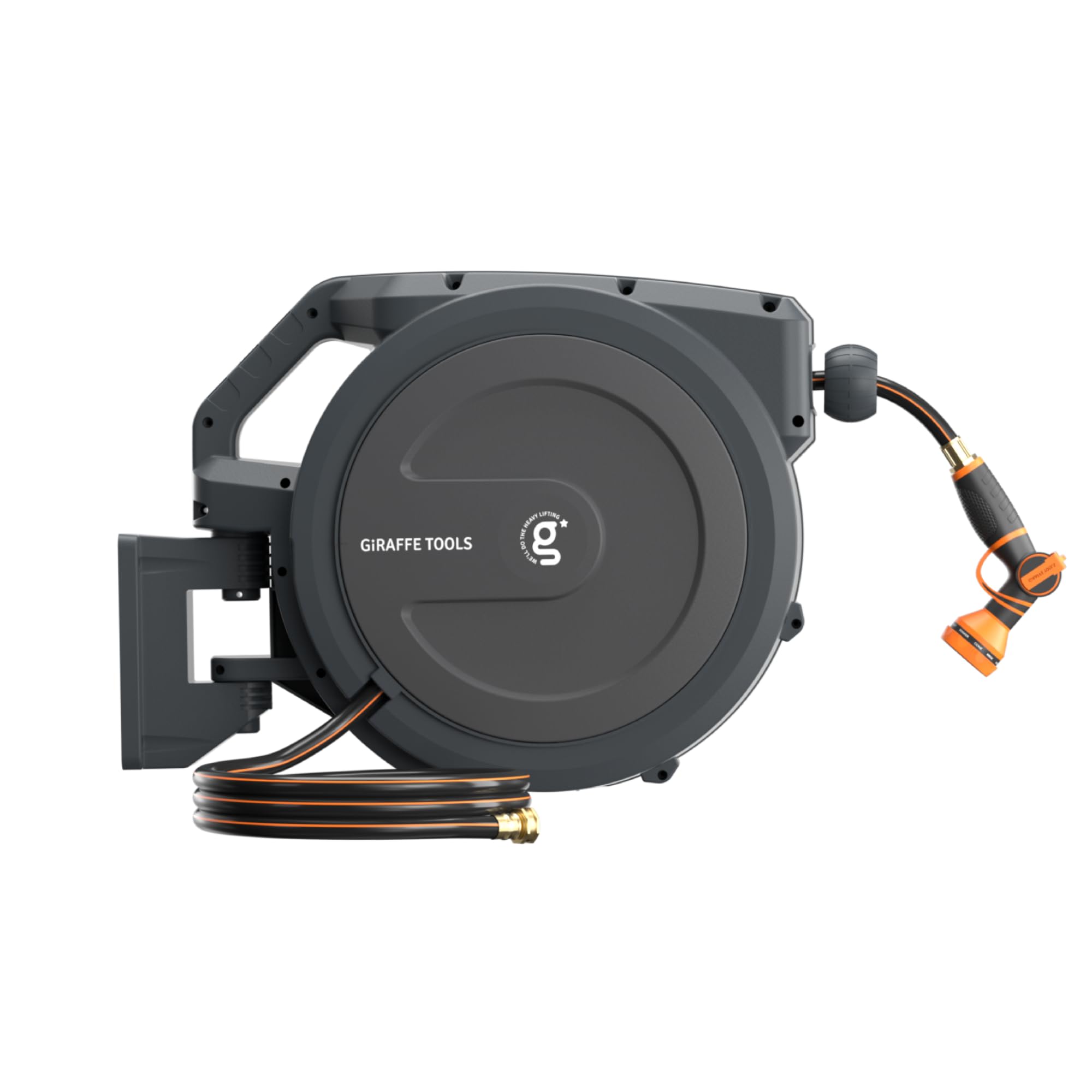 Giraffe Tools Retractable Hose Garden Reel 1/2"100FT Wall Mount Auto Rewind