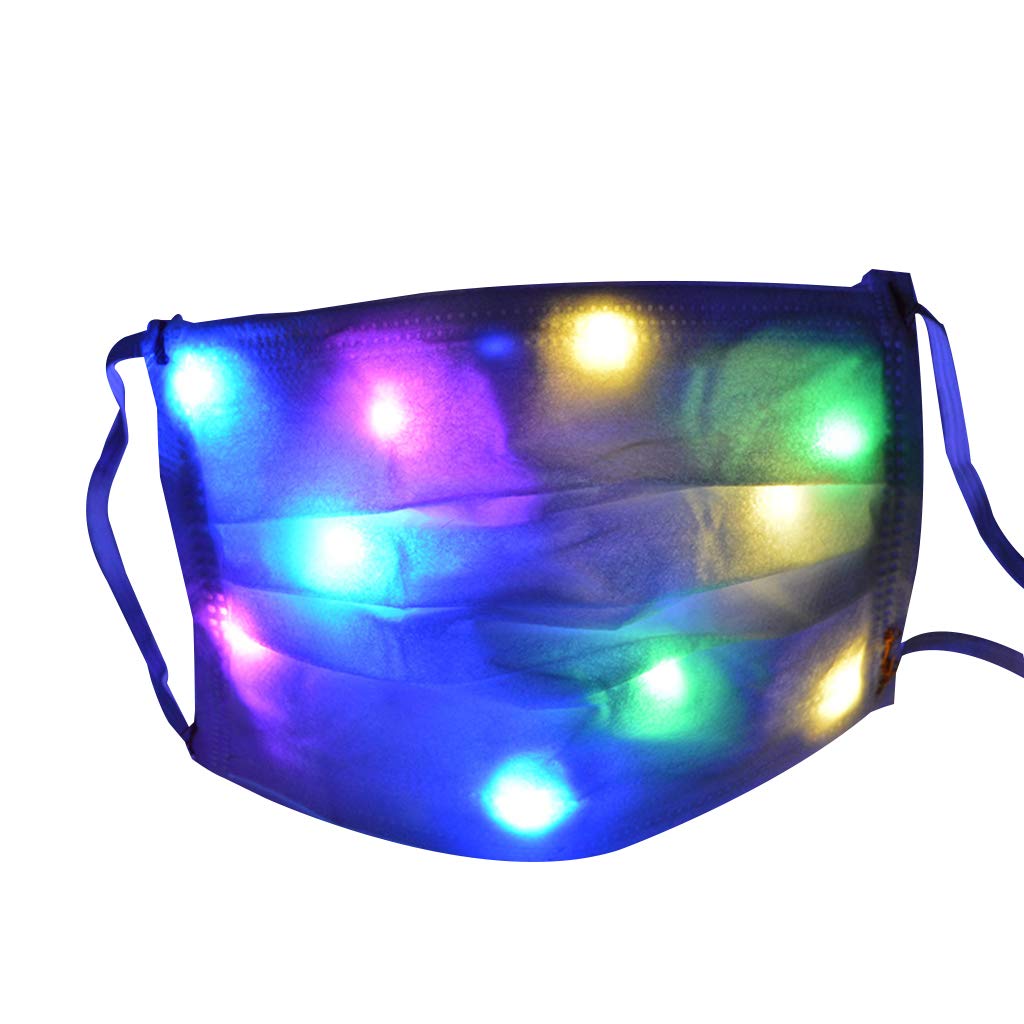 None brand LED Rave ṁɑѕcḣѐṙɑ 10 Colors Luminous Light for Men Women ѵiѕọ ṁɑѕcḣѐṙɑ Music Party