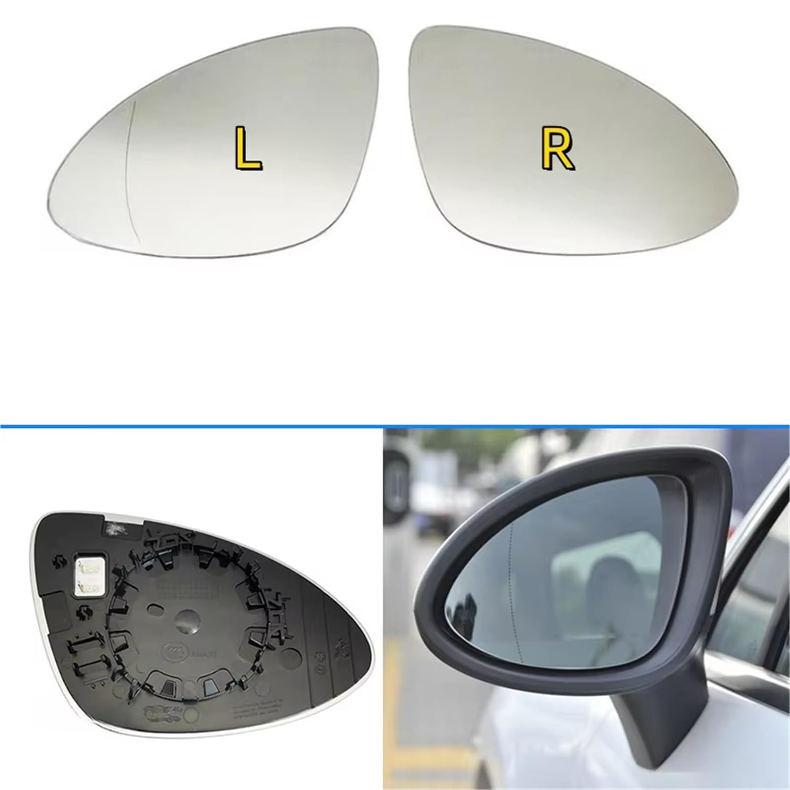 Vetro Antiabbagliante Compatibile Con PORSCHE Per CAYENNE 2010 2011 2012 2013 2014 Auto Grandangolo Di Vetro Dello Specchio Riscaldato 95873152130 95873152230