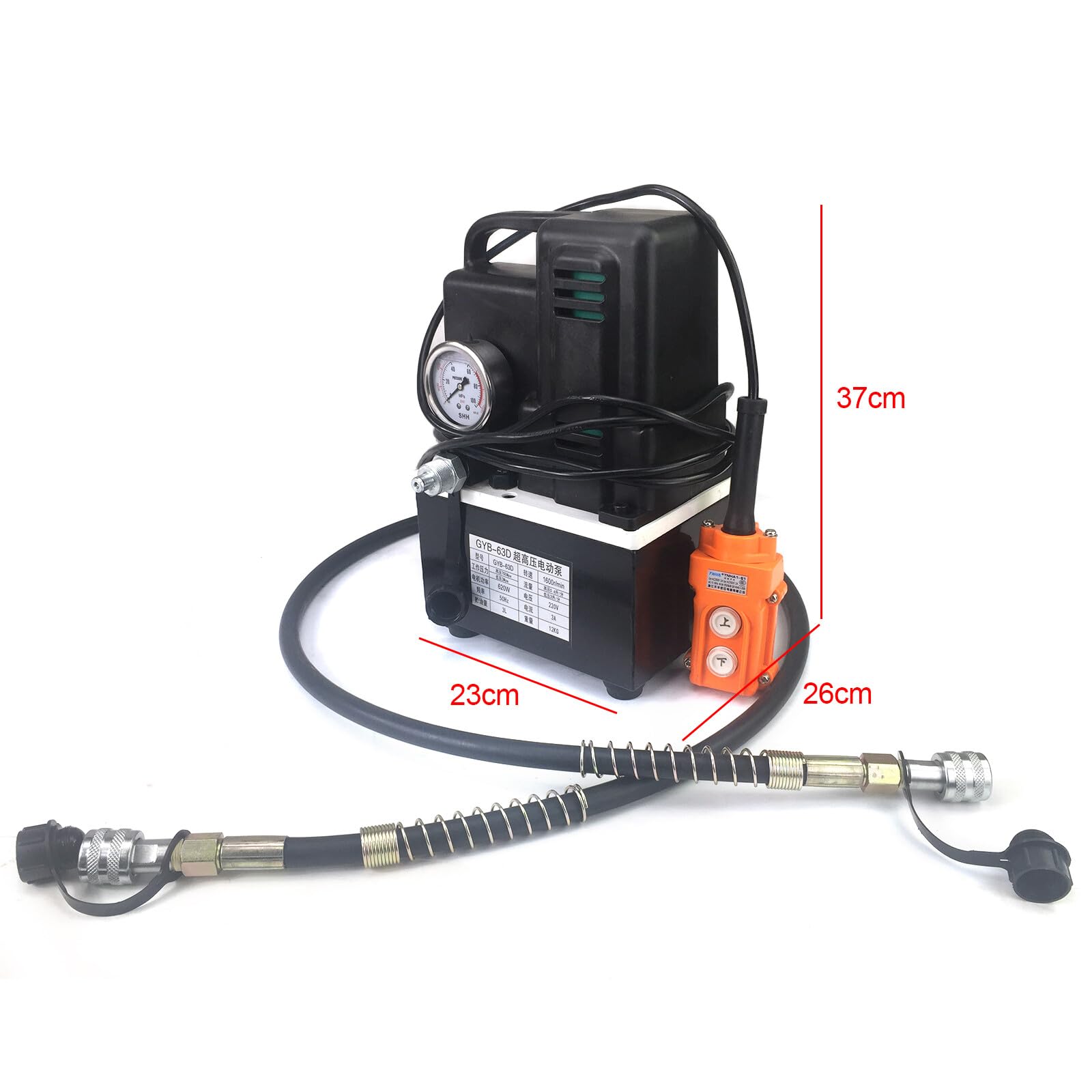 Pompa elettrica idraulica ad alta pressione pompa idraulica elettrica 3L olio Ltank con elettrovalvola a solenoide pompa idraulica ad alta pressione olio idraulico valvola magnetica 230V 700Bar