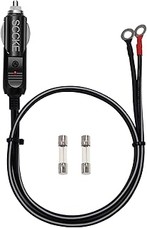 SCCKE Heavy-Duty 14AWG 15A Male Plug Cigarette Lighter Adapter Power Supply Cord with 2ft / 0.6m 14 AWG Cable Wire for Car Inverter Air Pump Electric Cup and DIY