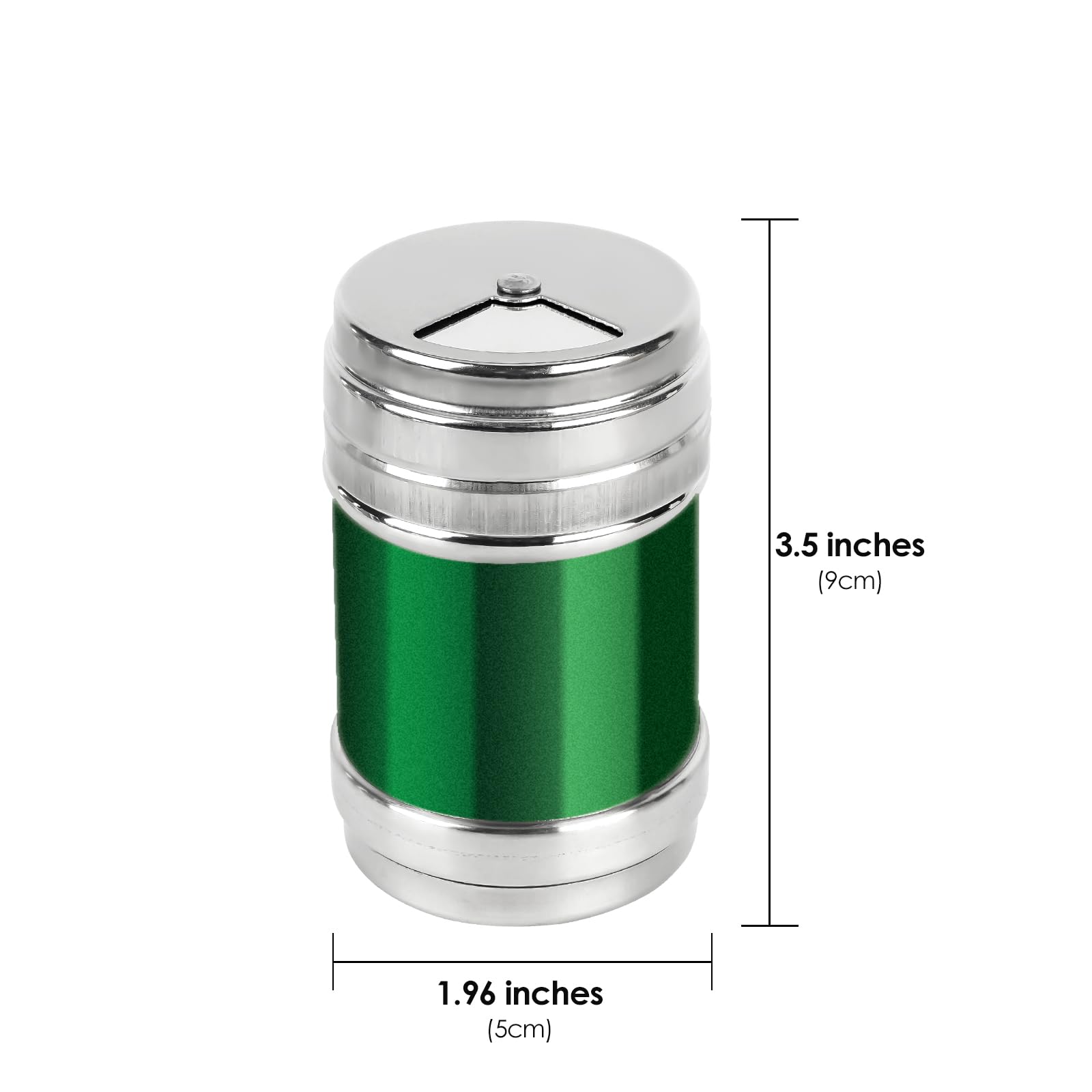 SHIDOW 4 tarros de condimentos de acero inoxidable, botellas de especias para barbacoa, salero y pimentero de primera calidad con agujeros de vertido ajustables, elegante dispensador de sal y pimienta
