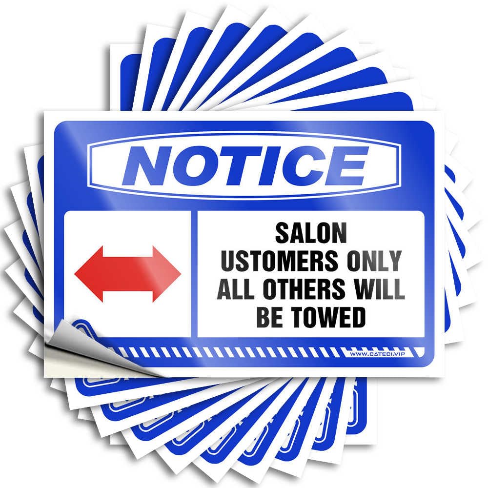 Toolbox Stickers & Stickers, Only for Salon Customers, 10 Pcs, Funny Bar Signs for Home, Trucks (6 x 9 cm)