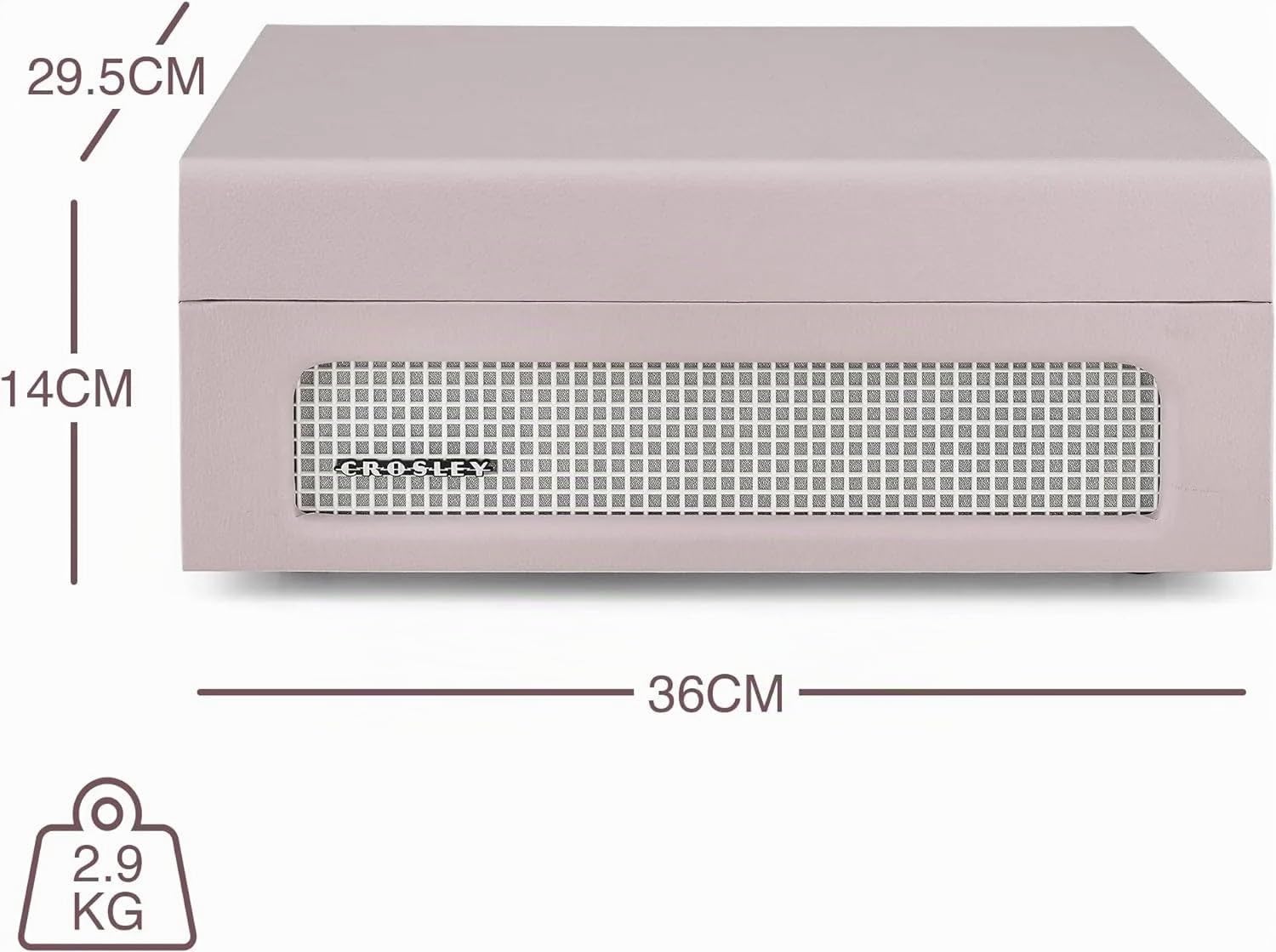 Crosley Voyager Tourne-Disque avec 2 Haut-parleurs, Bluetooth in & Out et AUX - Tourne-Disque Vintage à 3 Vitesses - pour vinyles de 7", 10" et 12" - Portable avec étui intégré (Améthyste.)