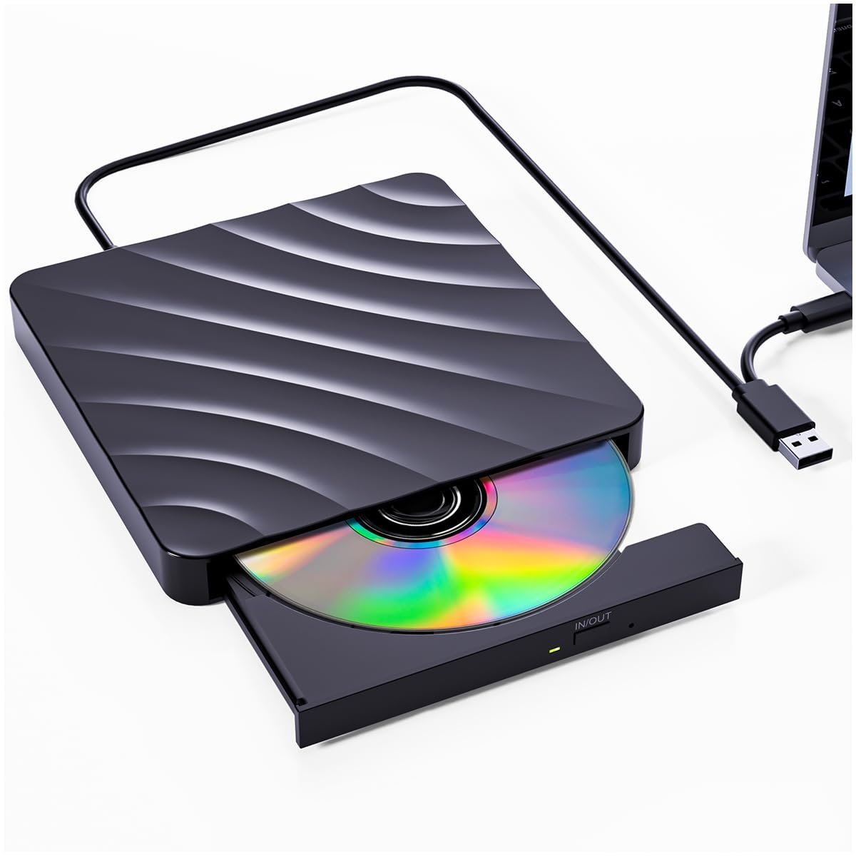 Lettore CD DVD Esterno per PC: Masterizzatore DVD Esterno per PC Portatile per CD/DVD +/-RW, Lettore CD USB 3.0 Compatibile con Windows 11/10/8/7/XP/Vista, Linux, Mac OS, Computer Portatile, Macbook