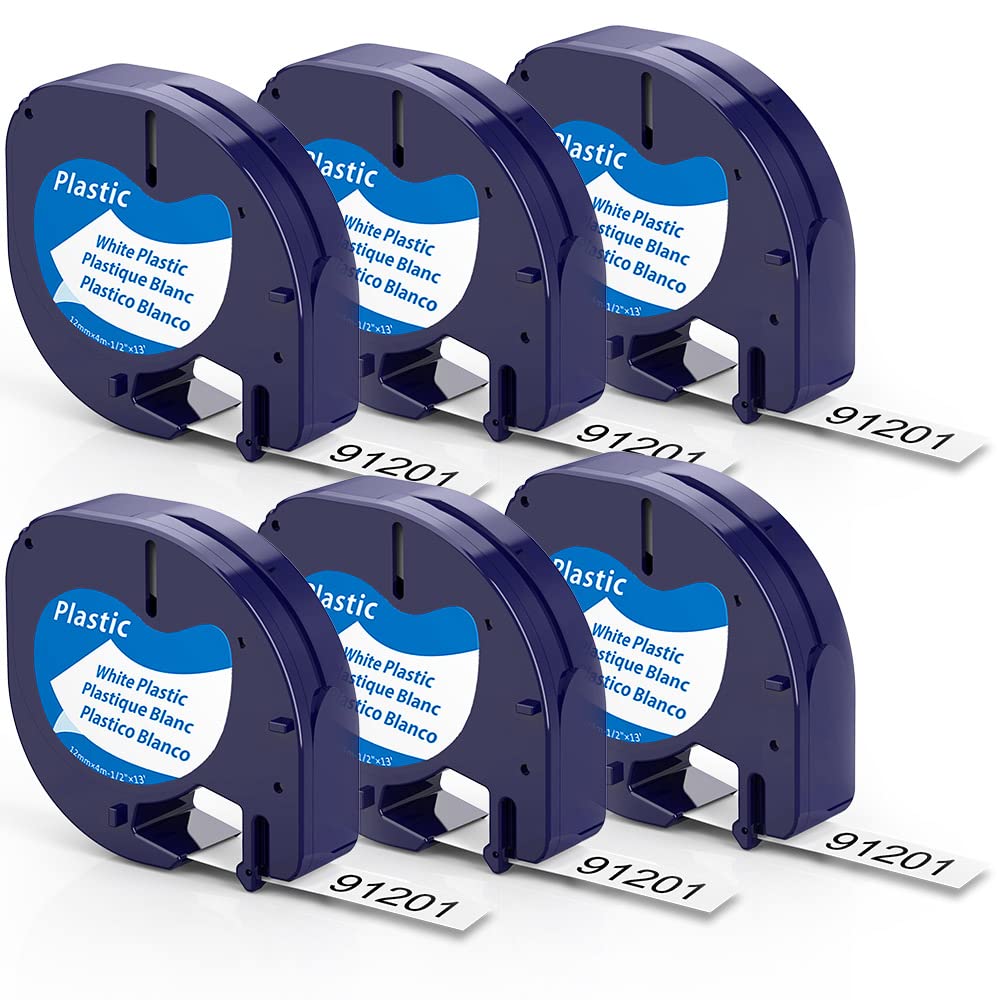 Buy Replacement for DYMO Letratag Plastic Label Maker Refills, Black on