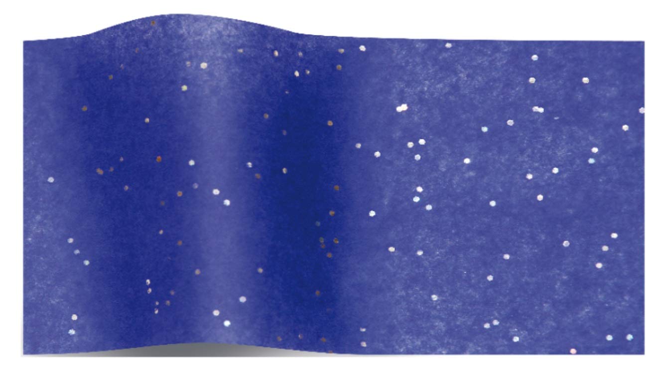 10 Gemstone Wrapping Tissue Paper Sheets ~ Luxury Sparkly Glitter GEM 50x75cm (Blue)