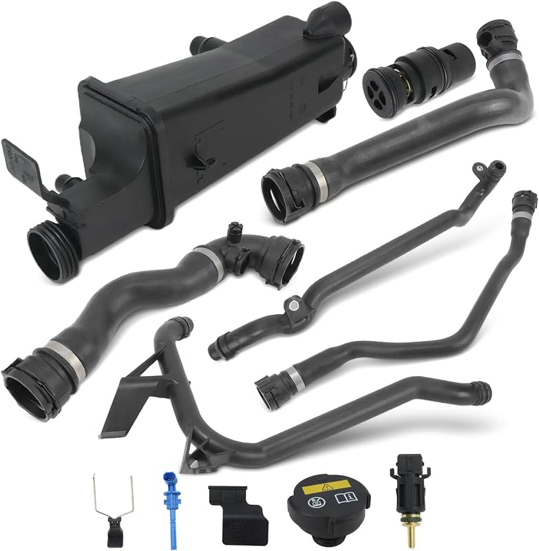 Kit do reservatório de expansão do líquido de arrefecimento YINAVAGAD para BMW E46 1998–2006 – 9 peças