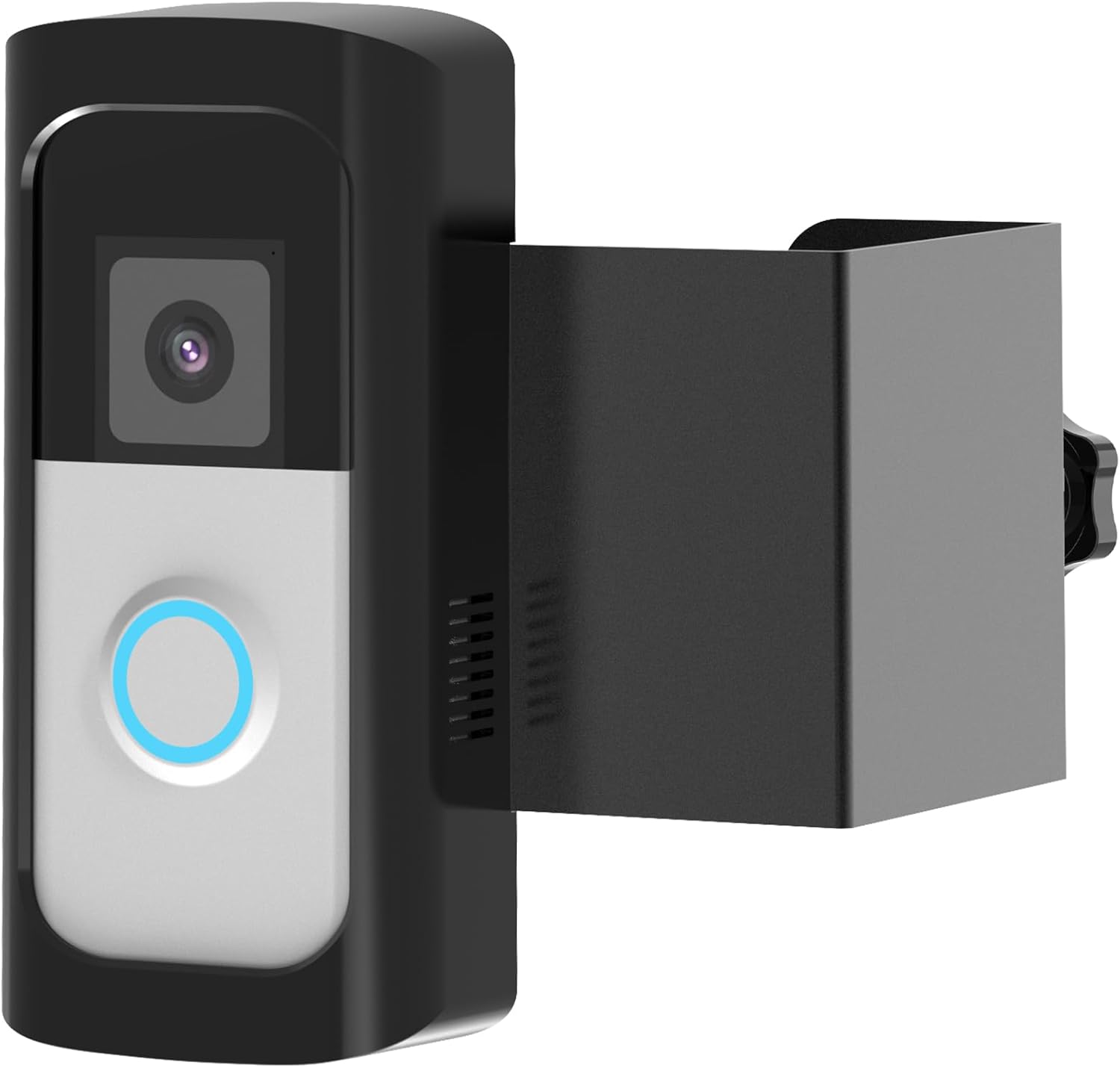 Anti-Theft Video Doorbell Mount, No Drilling Video Door Mount Compatible with Video Doorbell (2024)/Battery Doorbell Plus/Pro/(2020 Release) for Houses, Not Block Doorbell Sensor(Black)