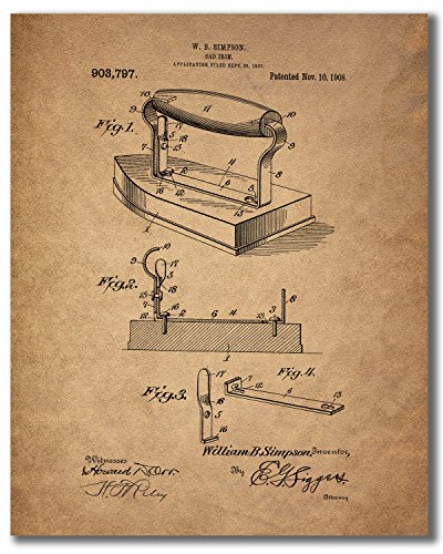 Laundry Room Patent Prints - Set Of 6 (8 Inches X 10 Inches) Vintage Wall Art Decor Photos #TOP5