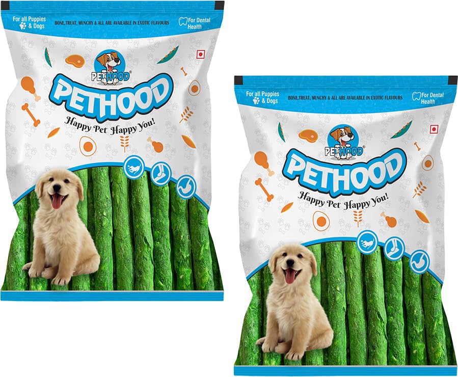 Image of Dog Chew Munchy Sticks, Mint Flavor 900g (Buy 1 Get 1 Free) | Dog Treats & Snacks for All Breeds & Life Stages | Protein Rich, Low Fat, Dental Care Bones for Dogs & Puppies