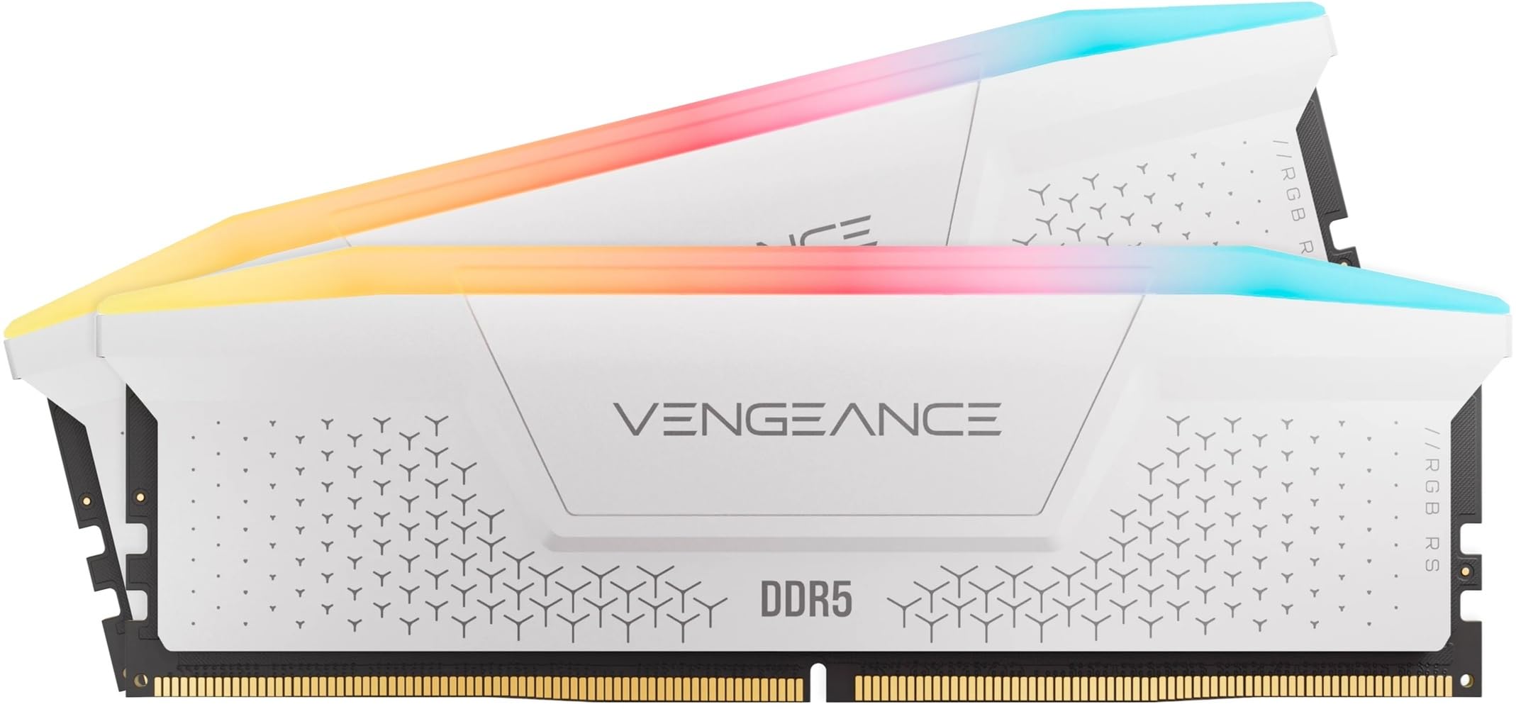CORSAIR Vengeance RGB RS DDR5 16GB (2x8GB) Up to 6000MHz AMD Intel RAM | Desktop Gaming Memory, AMD EXPO & Intel XMP 3.0 Compatible, CL36, White, CMG16GX5M2E6000Z36W