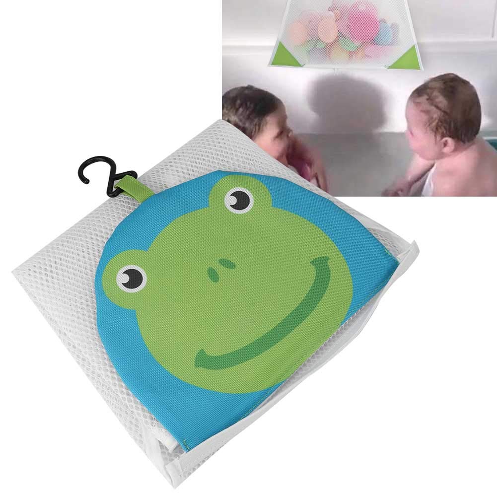 Organizzatore di Immagazzinaggio dei Giocattoli del Bagno, Borsa Sveglia del Canestro del Supporto della Rete di Stoccaggio Ordinata del Bagno della Maglia del Fumetto (verde)