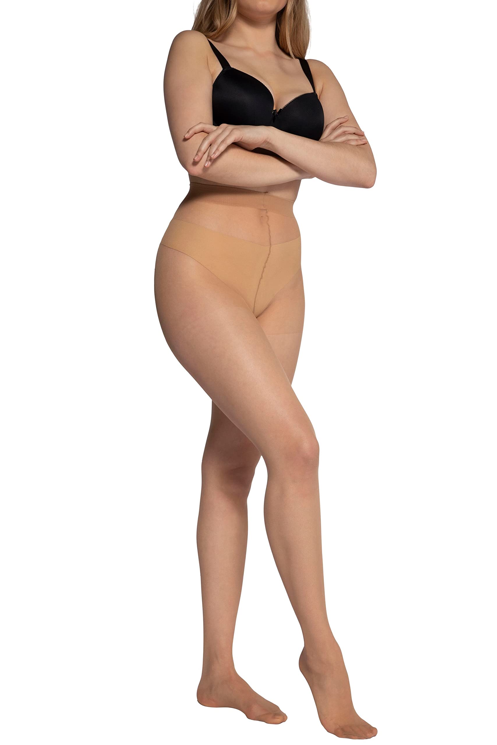 Women's Plus Size 3 Pack Silky Viscose Pantyhose Light Nude Tint 22/24 668121 26-image-22