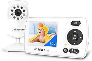 Cámara para bebe monitor con pantalla y audio, cámara de monitor de...