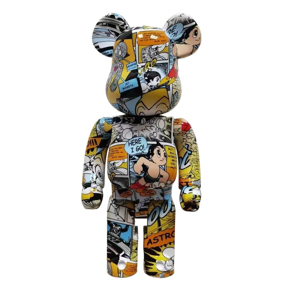 HQDFCNM Bearbrick,400% Blocks Bear 28CM Violent Bear Display Case Ornament Sculpture Collection