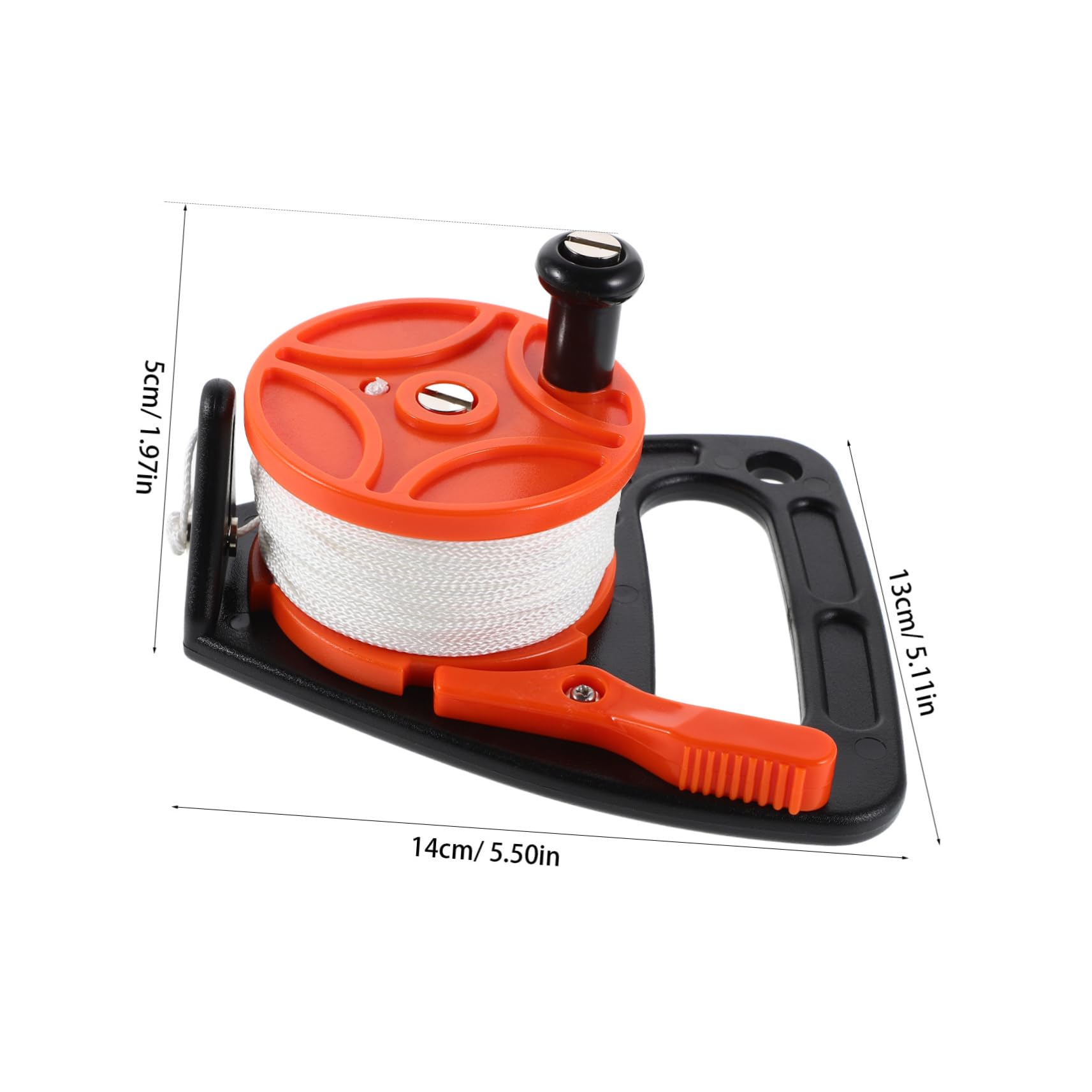 Abaodam 46M Scuba Dive Reel with Handle Thumb Stopper Retractable Underwater Exploration Gear for Cave Diving Kayaking Sailing Durable Accessory for Technical Diving Tasks