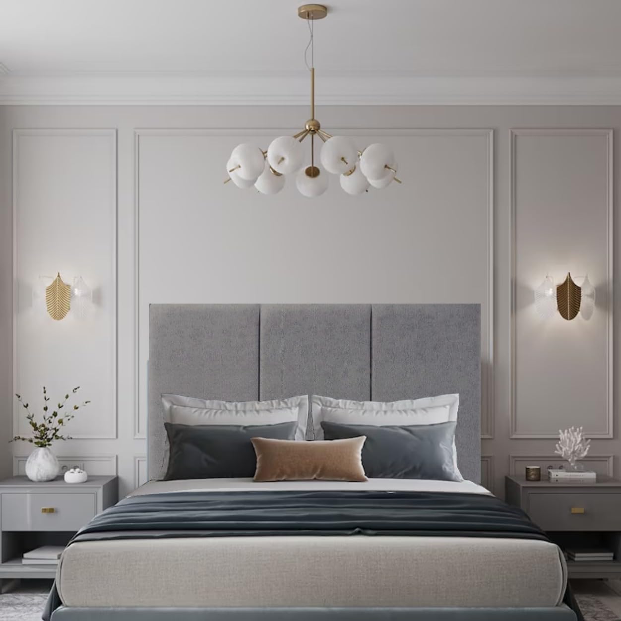 luxisleepltd Tufted Linen Turin York Headboard,20'' 26'' 30'' Tall, 3FT,4FT6, 5FT Wide for Divan Bed (Beige, 4ft-30''Tall)