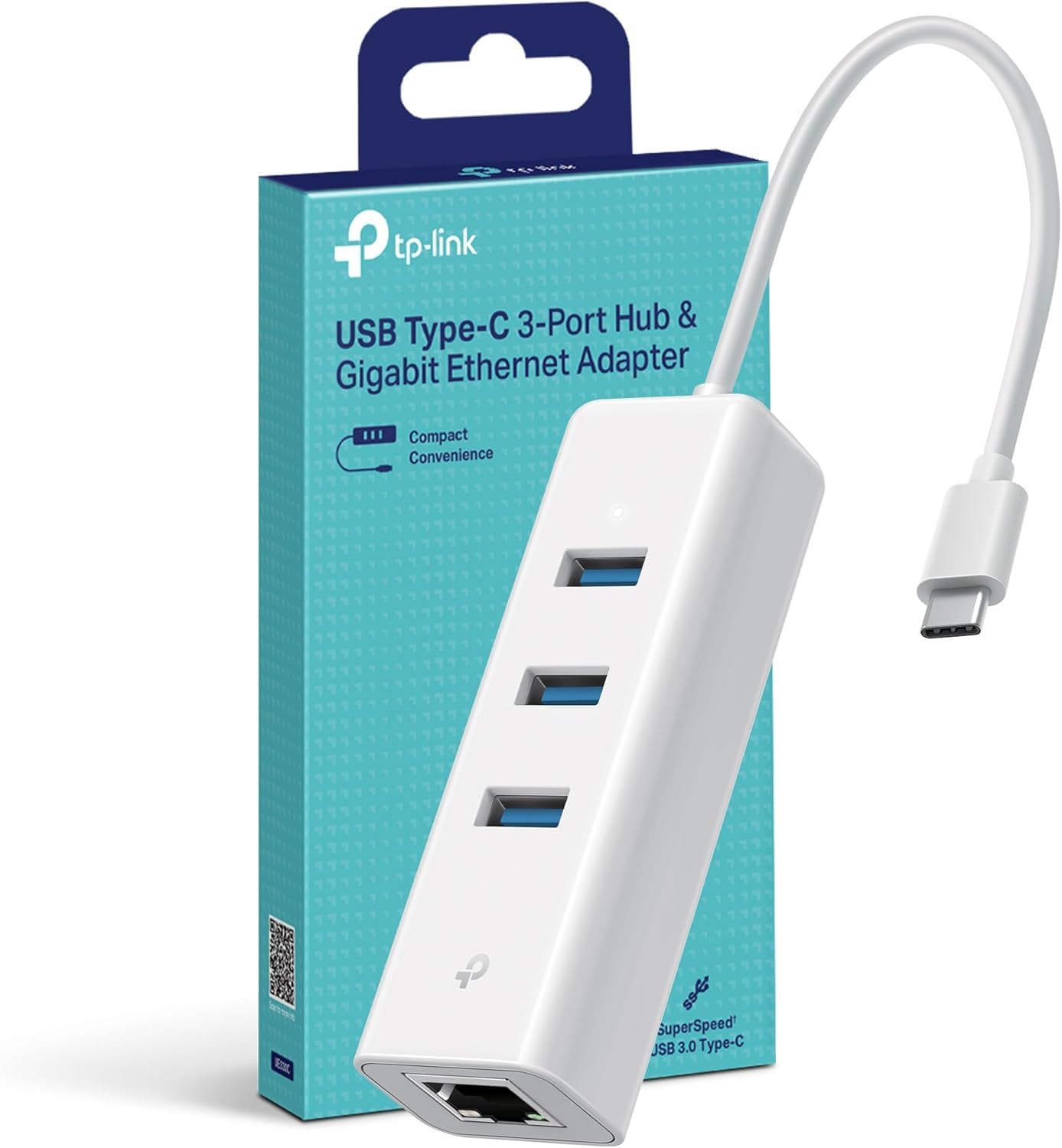 Hub USB Tipo-C 3.0 TP-Link UE330C/ 3xUSB/ 1xRJ45/ Blanco