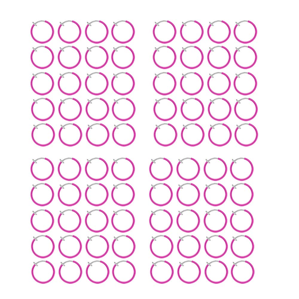 200 rhodiniert Fake Fuchsia Spring Kreolen (14 mm)