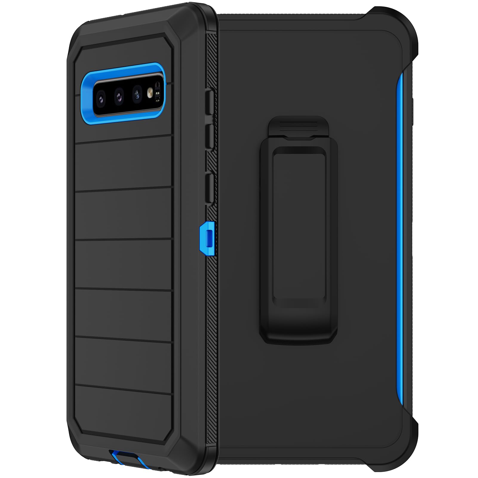 for Samsung Galaxy S10 Case with Belt Clip Holster, 2 x Screen Protector, [Military Grade Drop Protection] Heavy Duty Full Body Shockproof Rugged