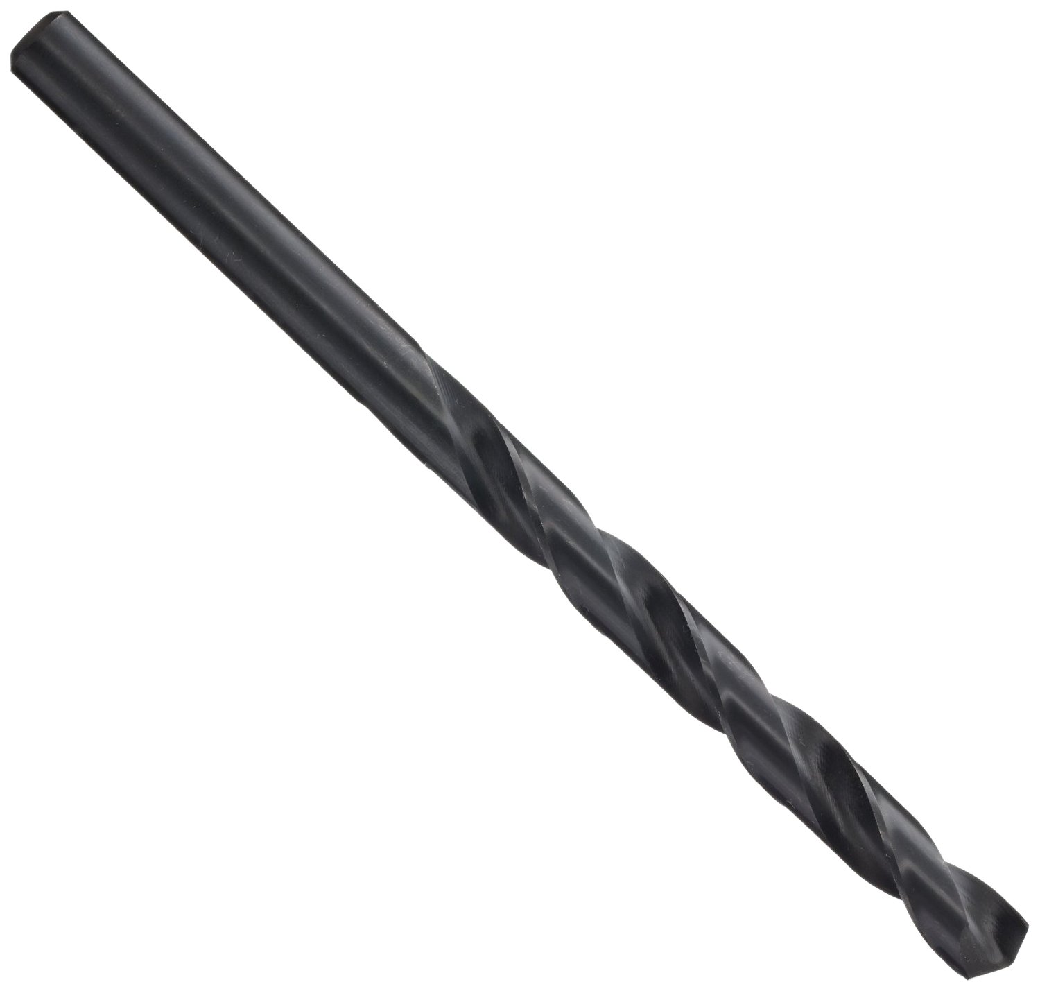 YG-1 D1632 High Speed Steel Split Point Aircraft Extension Drill Bit, Steam Oxide Finish, Straight Shank, Slow Spiral, 135 Degree, B Size, 15/64