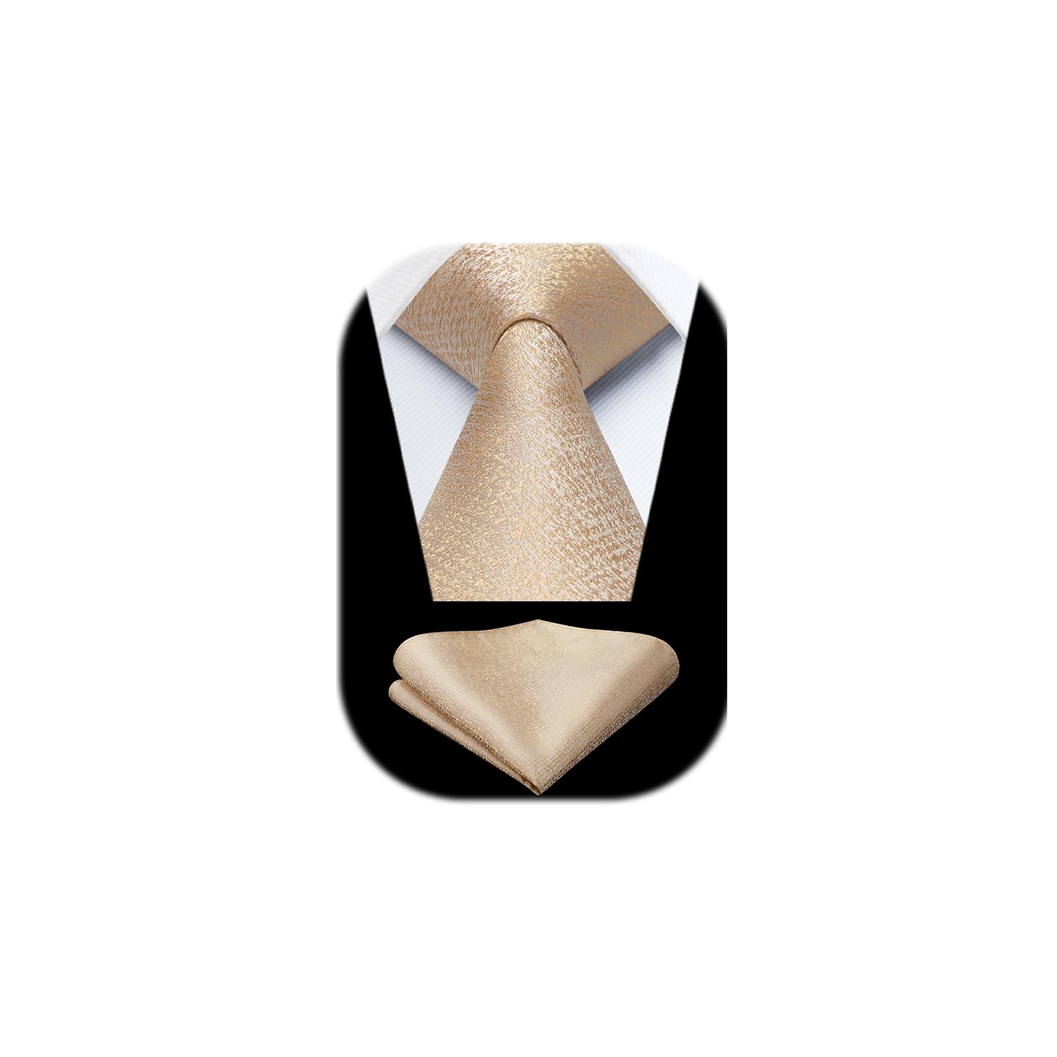 HISDERN Corbata y Pañuelo Hombre Diversidad de Colores Corbata de Color Solido y Pañuelo de Bolsillo para Business Fiesta Oficina Boda Regalo de Hombre